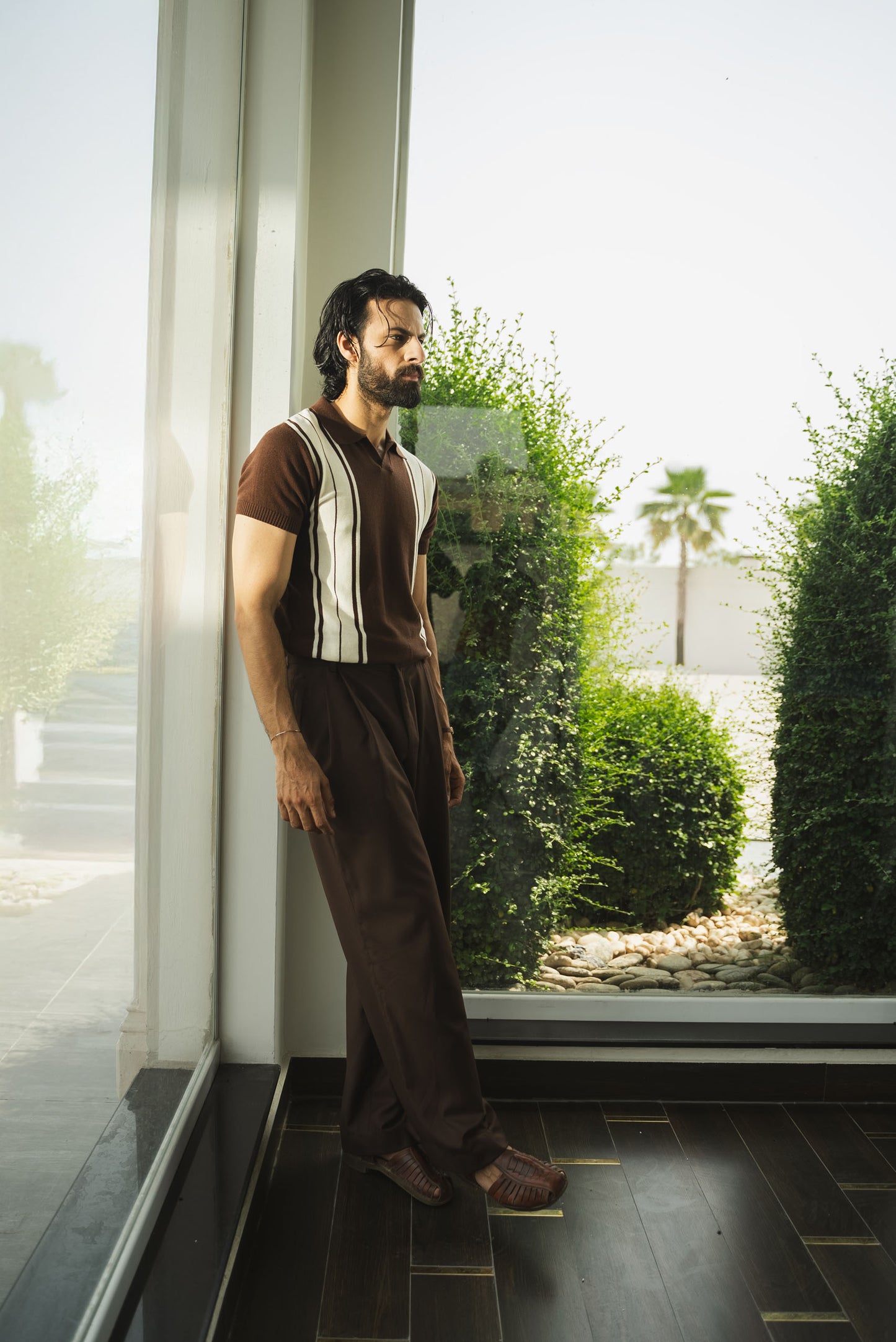 Striped Knitted Polo Shirt (KPS-16)