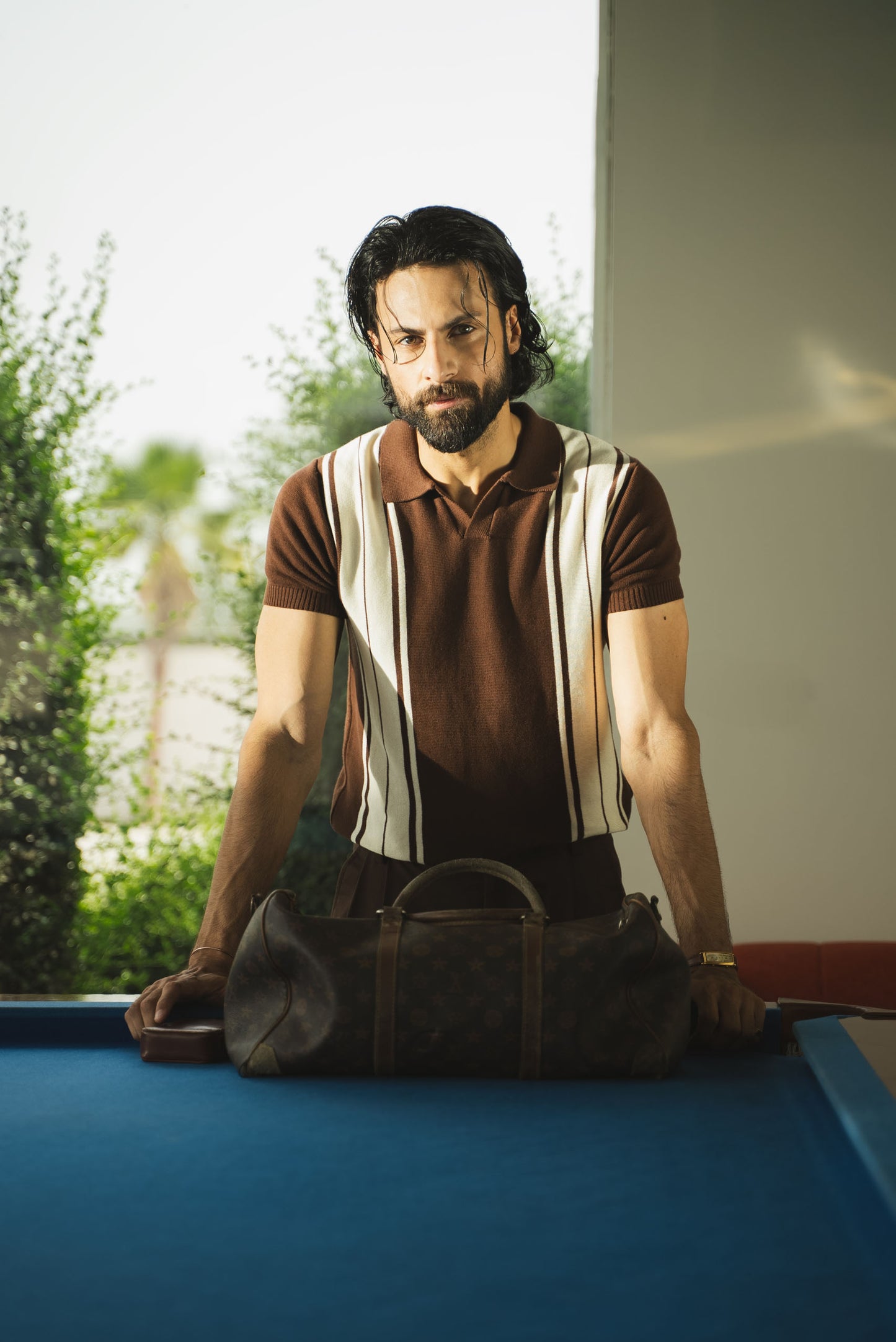 Striped Knitted Polo Shirt (KPS-16)