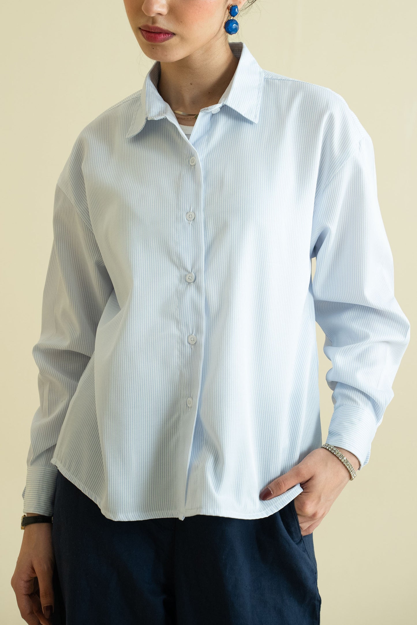 Striped Button Down Shirt (WCS-03)