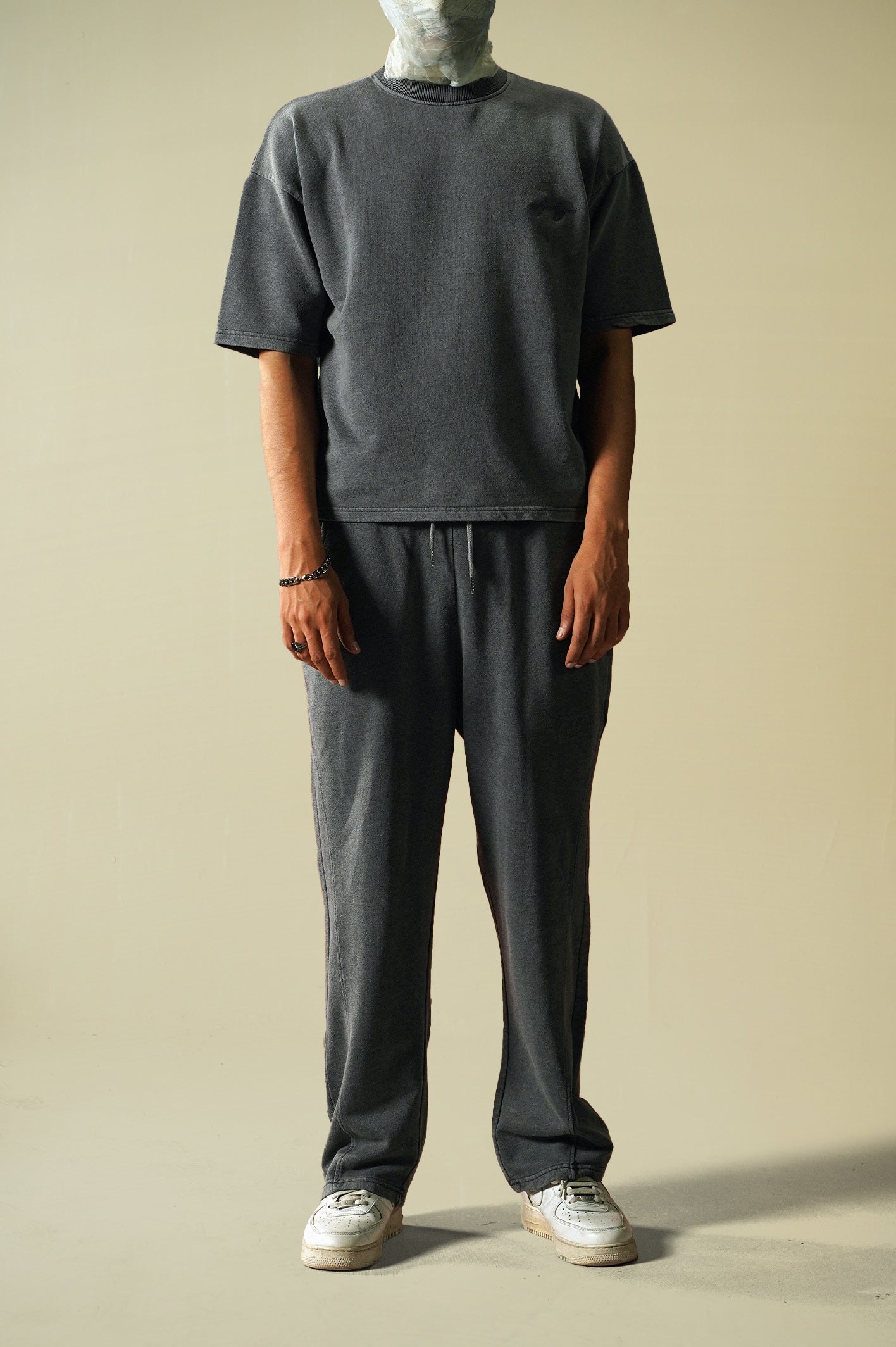 Acid Washed Cropped Heavyweight T-Shirt