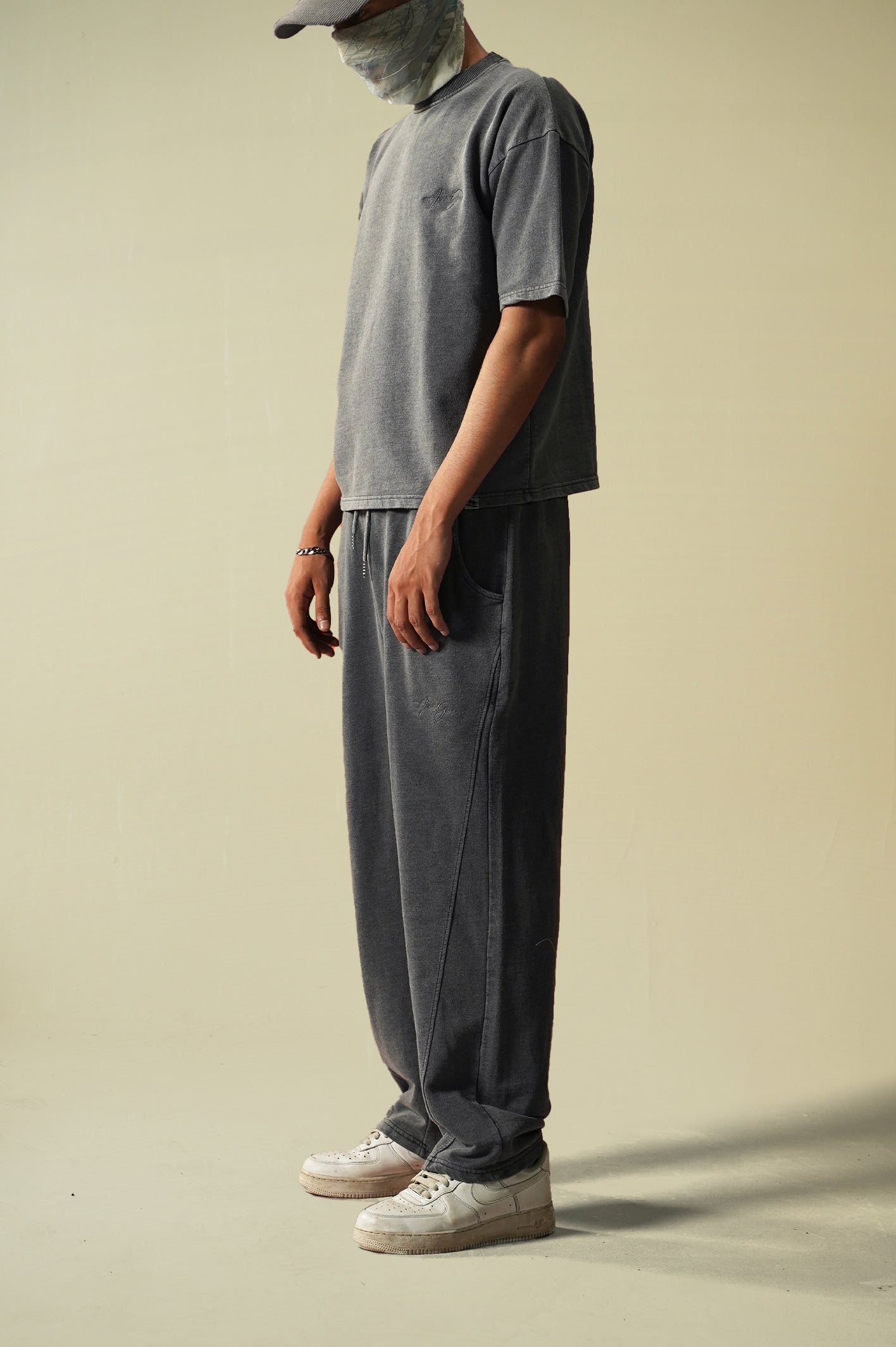 Acid Washed Cropped Heavyweight T-Shirt