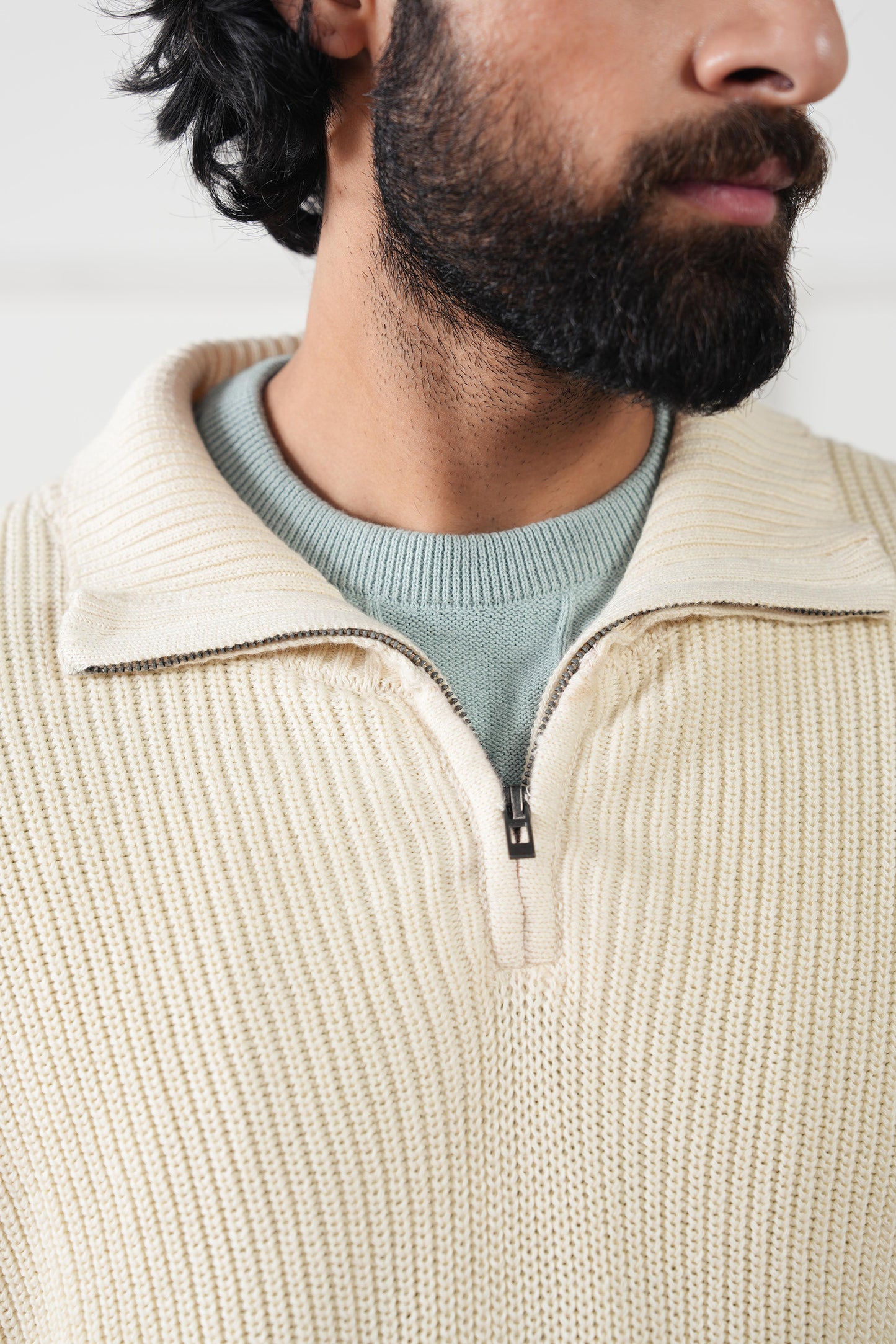 Quarter Zip Knit Sweater (MKZ-02)