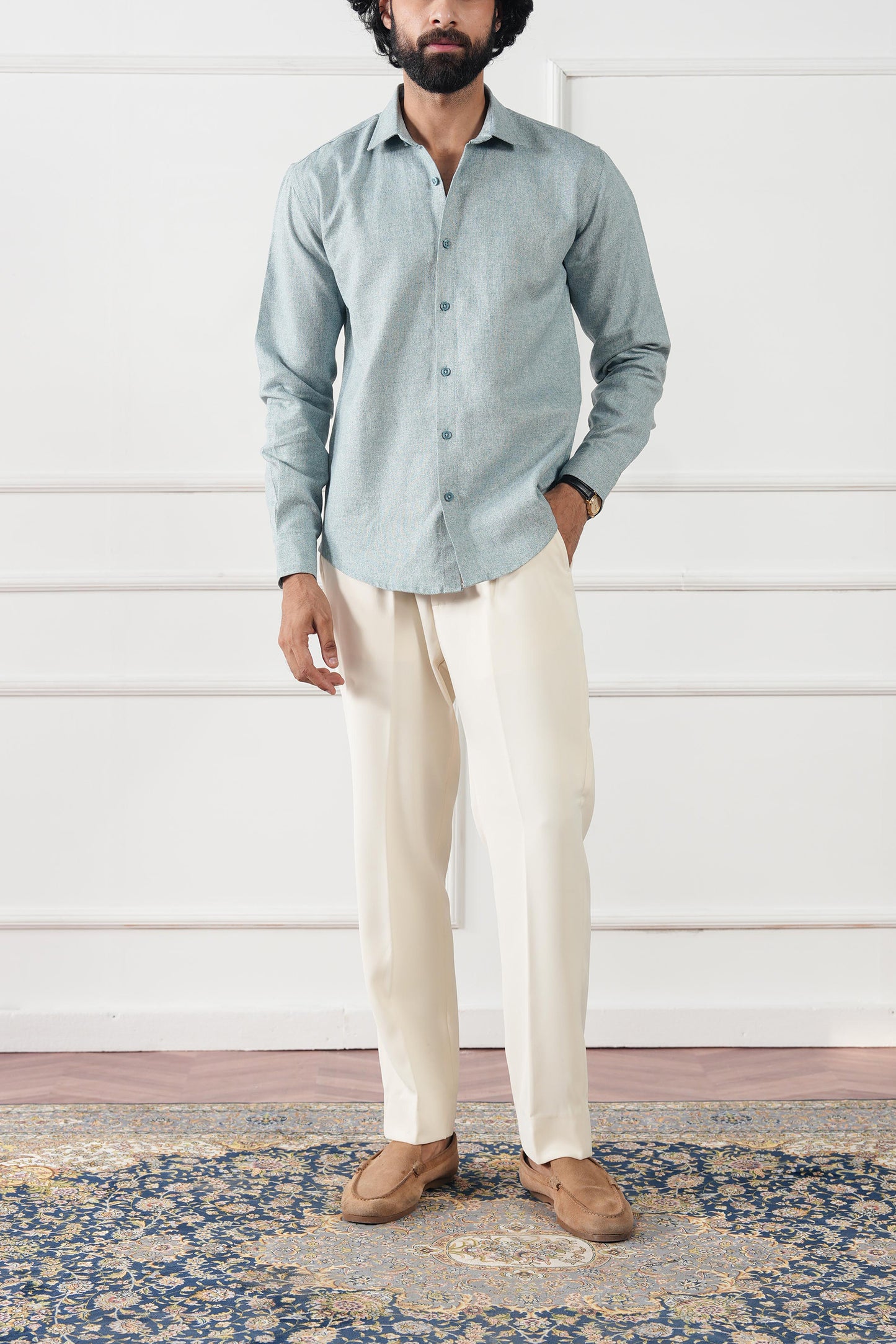 Textured Regular Fit Shirt - (MCS-12)