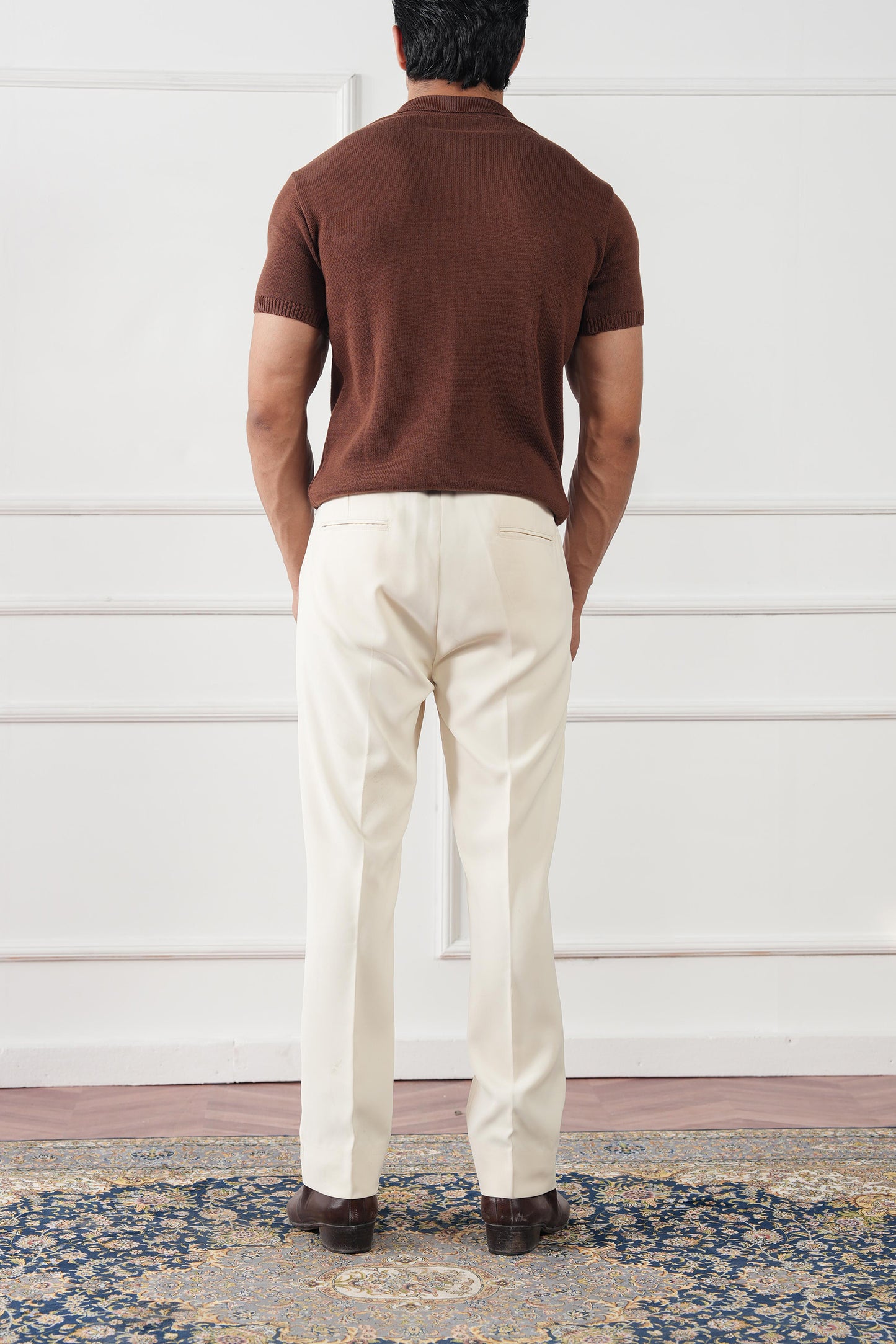 Cable Knit Polo Sweater (MKP-01)