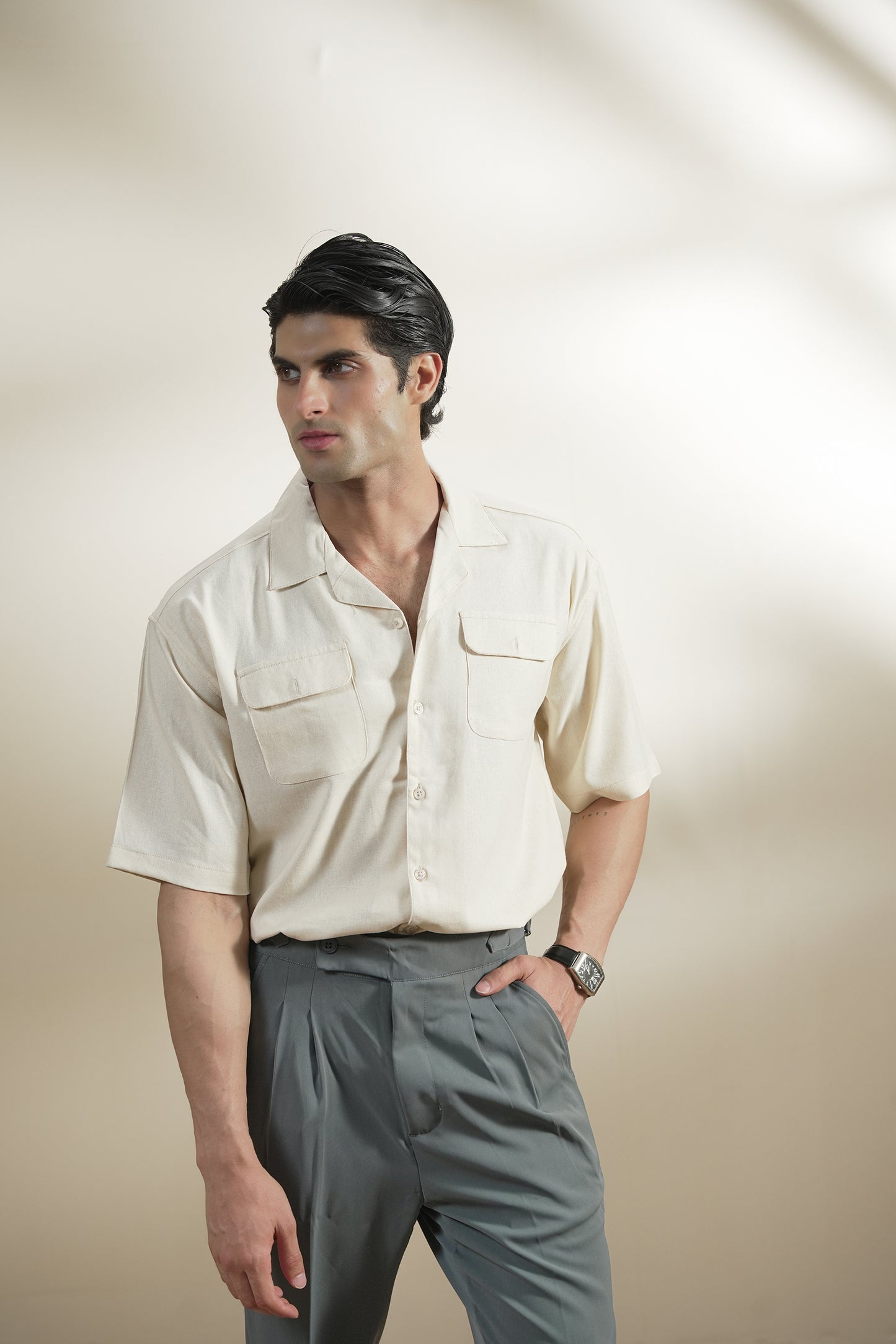 Safari Cuban Linen Shirt (MCS-11)