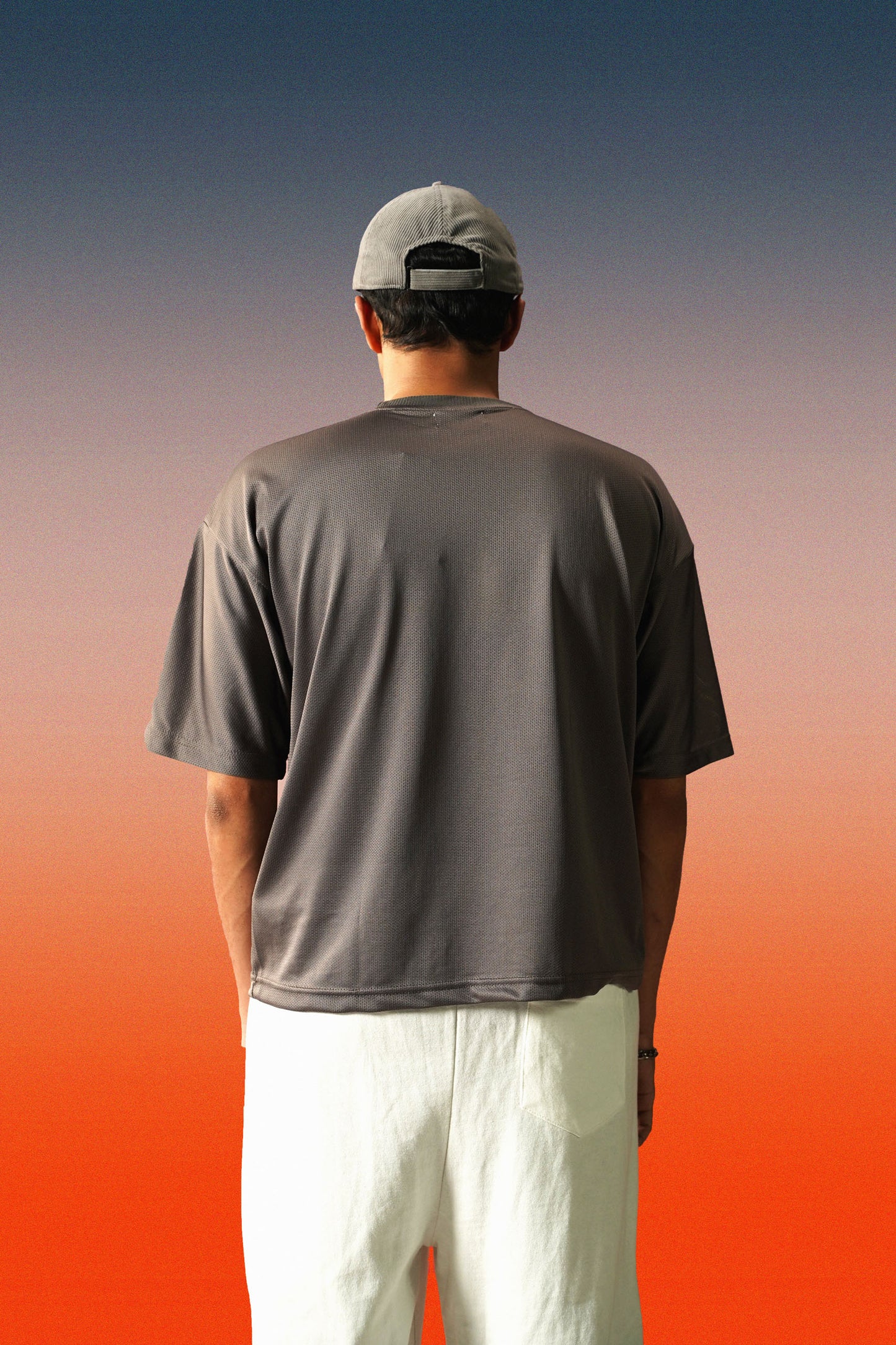 AG 33 Grey Mesh Oversized Tee
