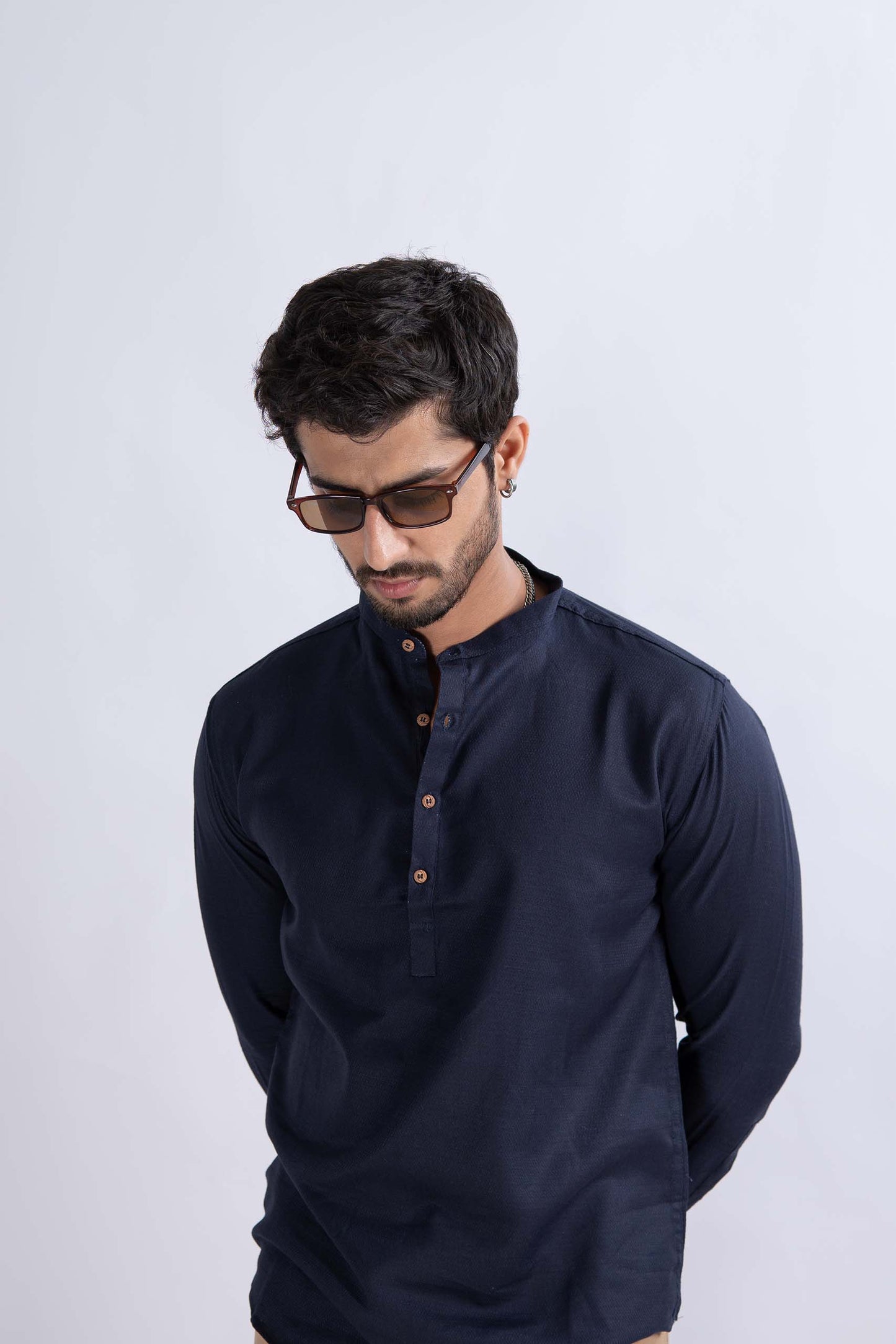 Navy Kurta Shirt