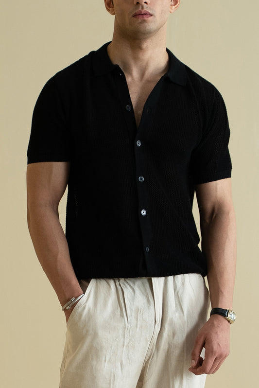 Crochet Knitted Button Down Shirt (KBD-06)