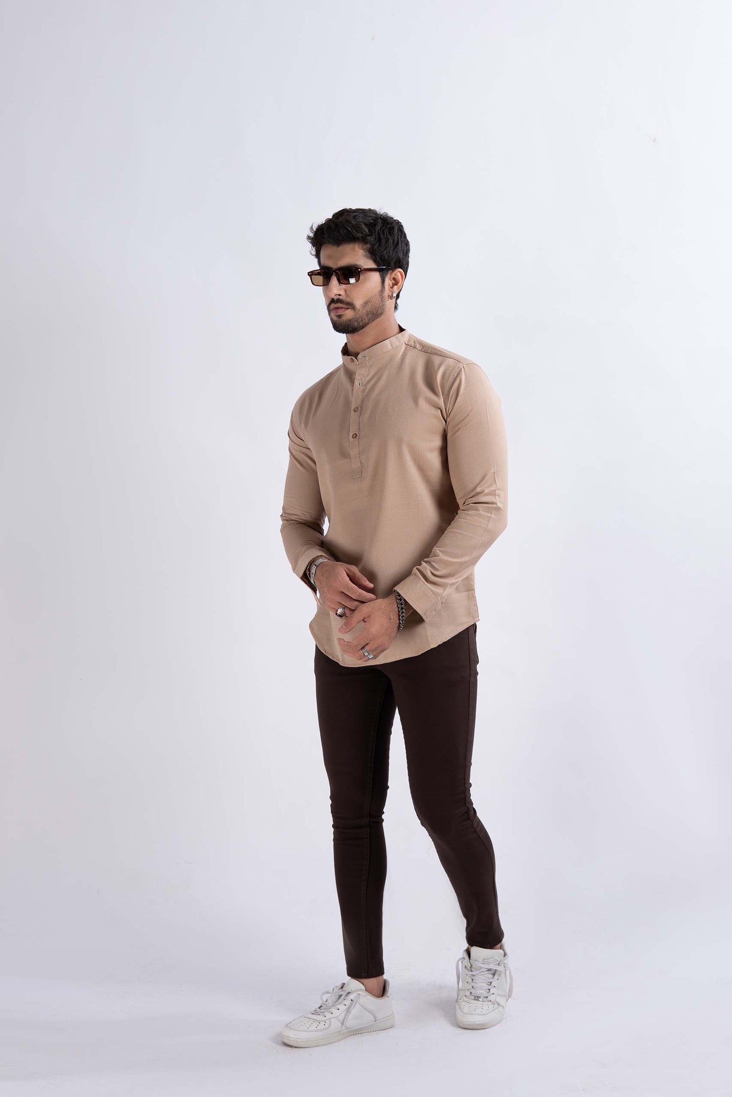 Cream Kurta Shirt
