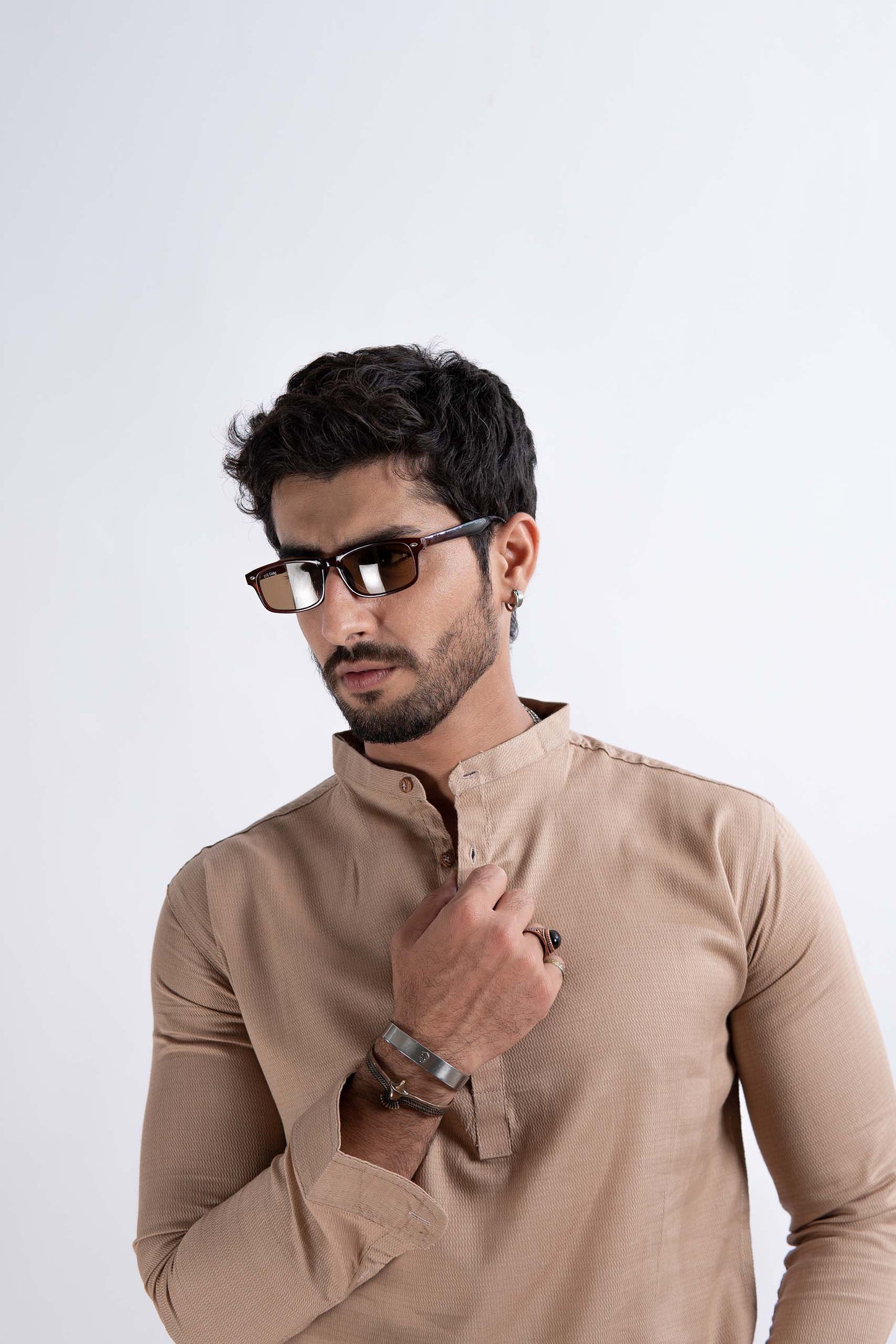 Cream Kurta Shirt