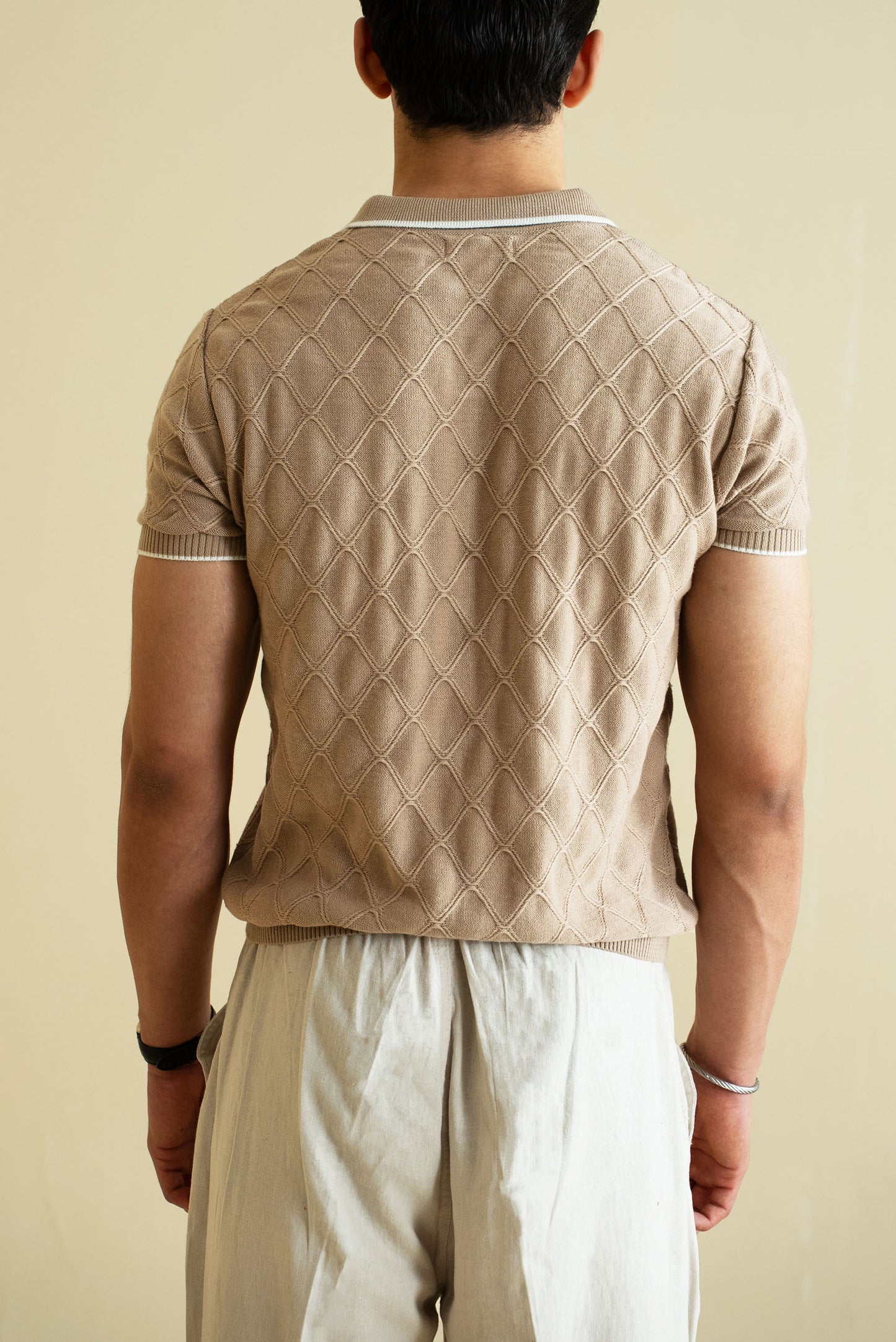 Textured Knitted Polo Shirt (KPS-14)