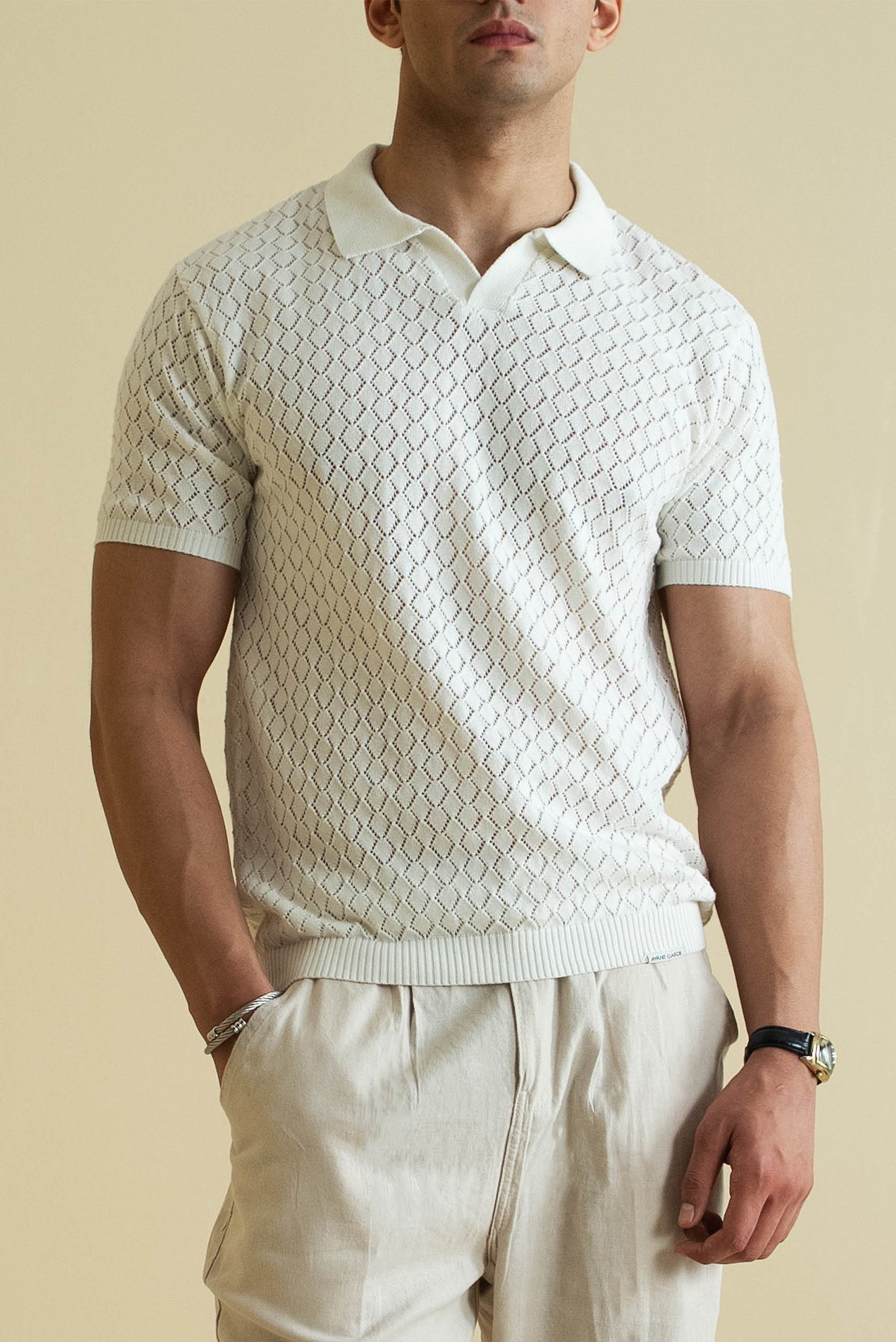 Crochet Knitted Polo Shirt (KPS-09)