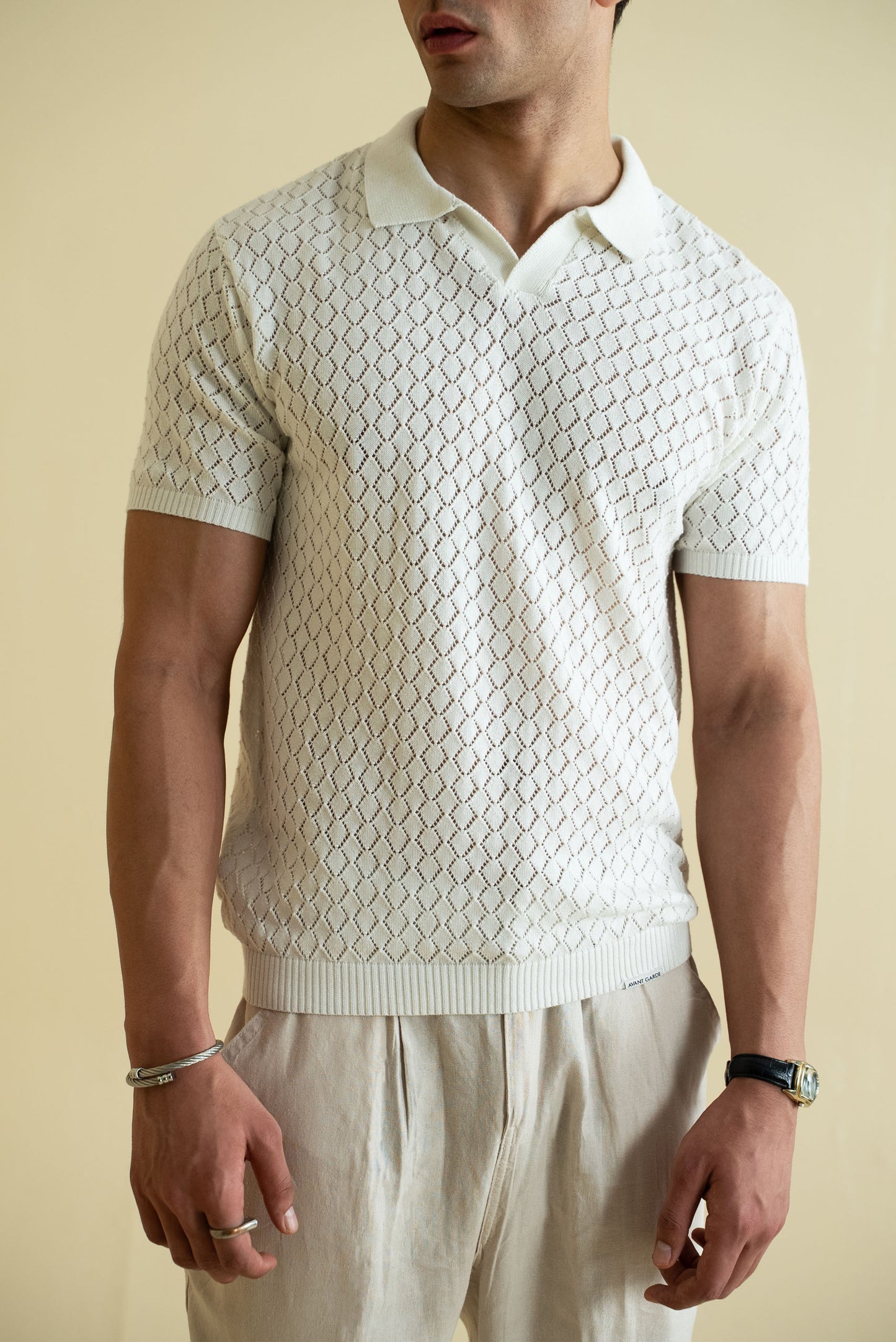 Crochet Knitted Polo Shirt (KPS-09)