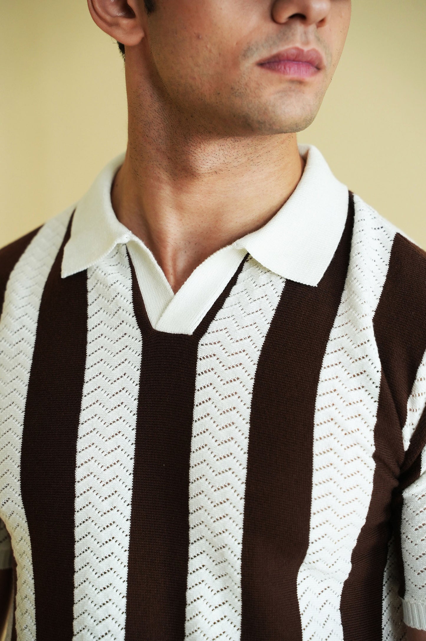 Striped Knitted Polo Shirt (KPS-05)