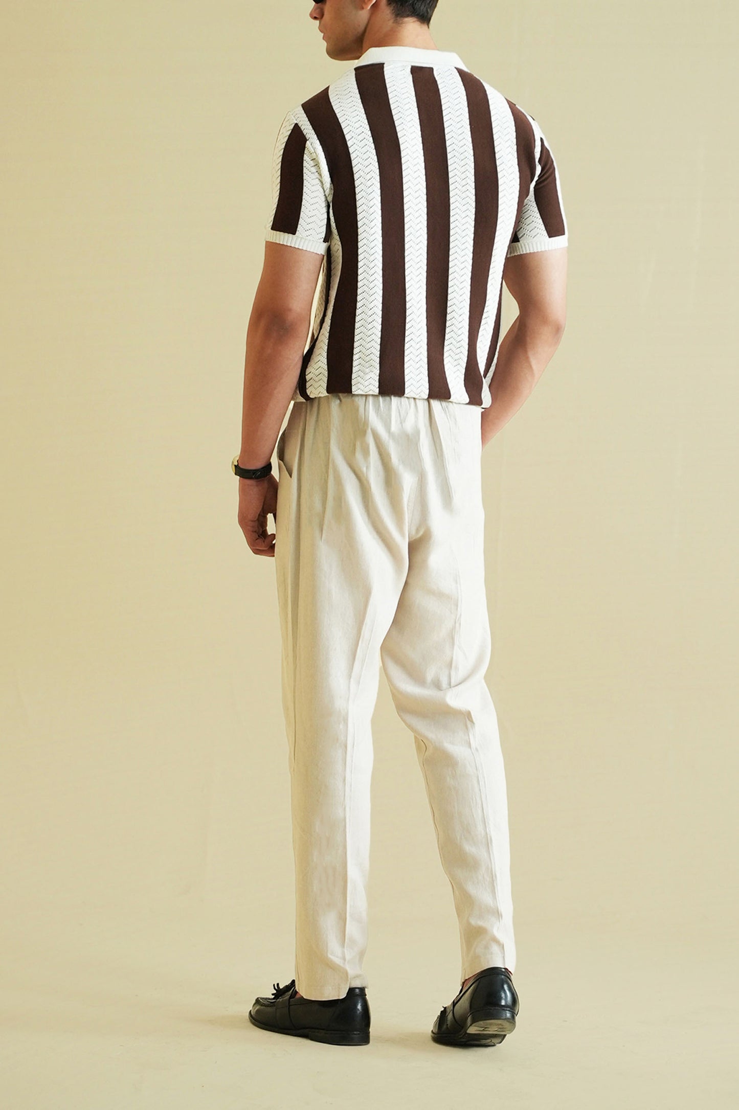 Striped Knitted Polo Shirt (KPS-05)