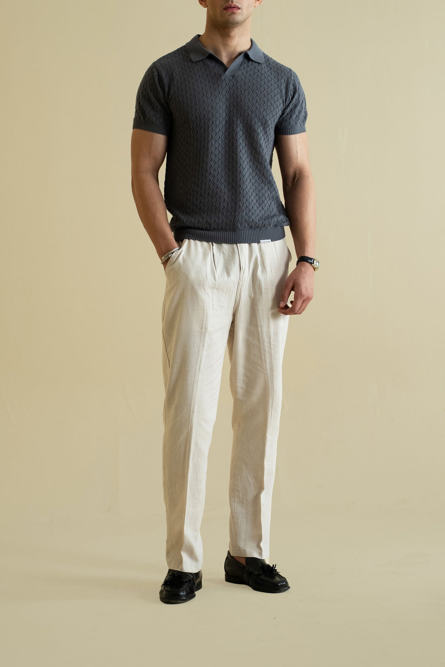 Crochet Knitted Polo Shirt (KPS-12)