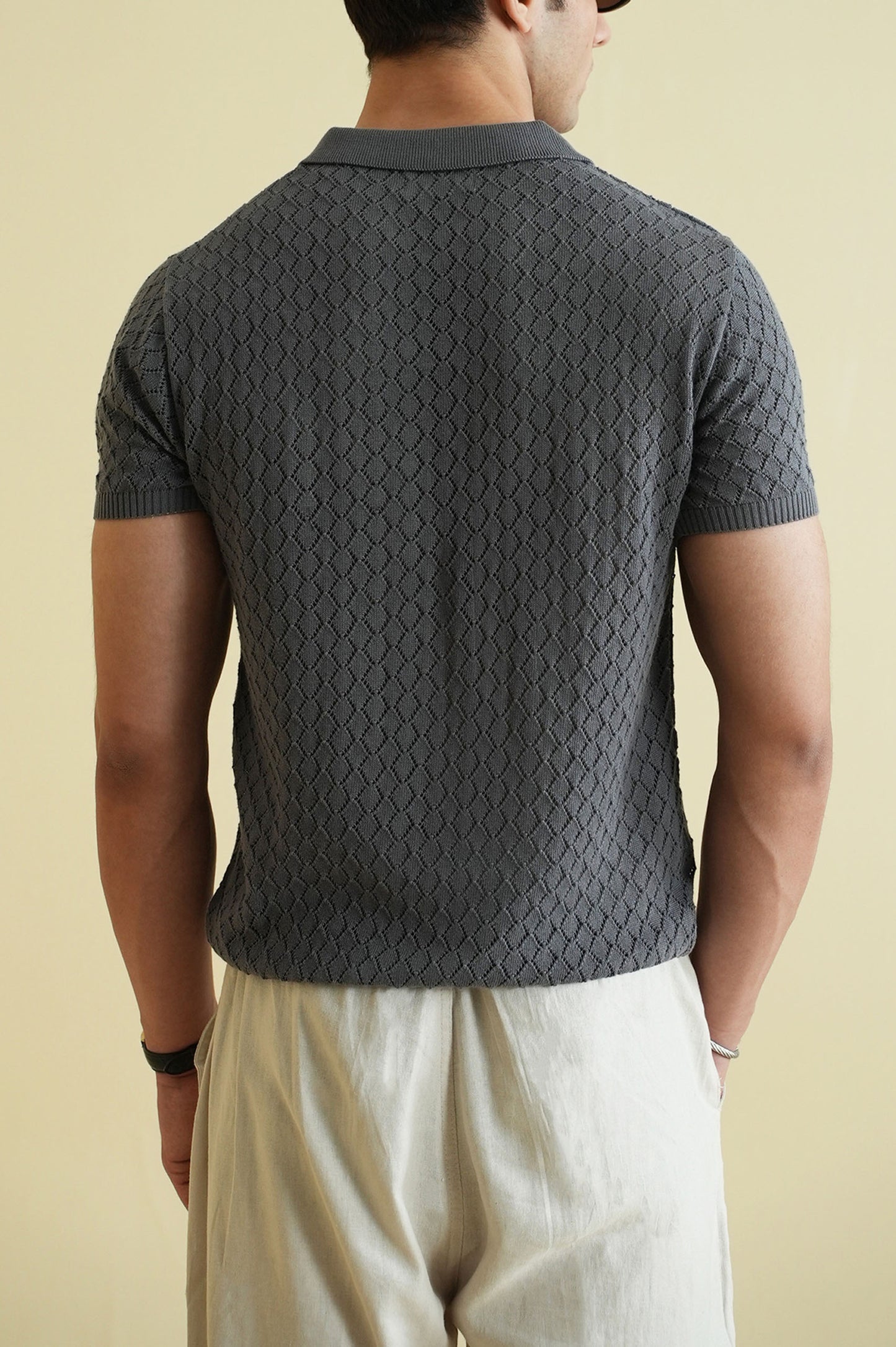 Crochet Knitted Polo Shirt (KPS-12)