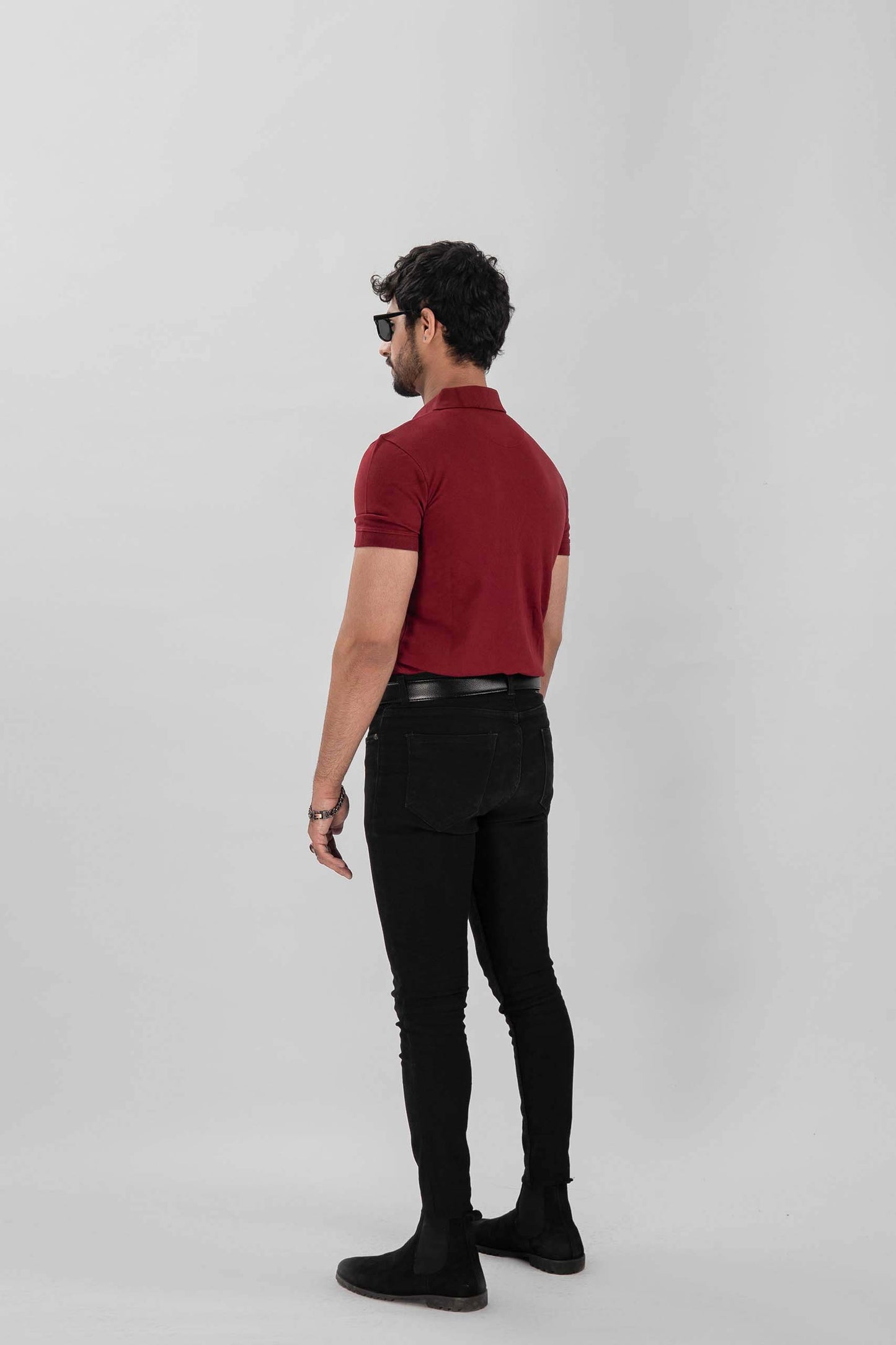 Redwine Zipper Flex Polo Shirt