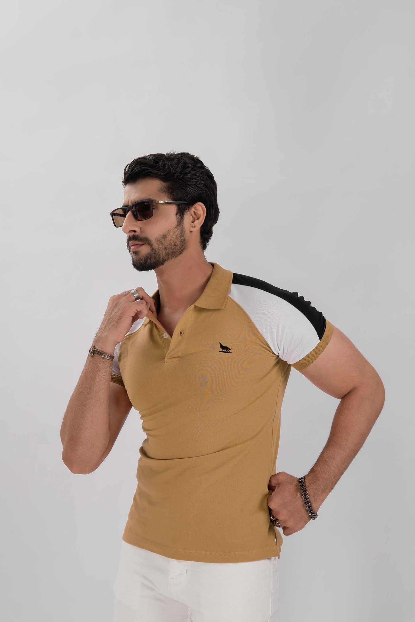 Hazelnut Raglan Flex Polo Shirt
