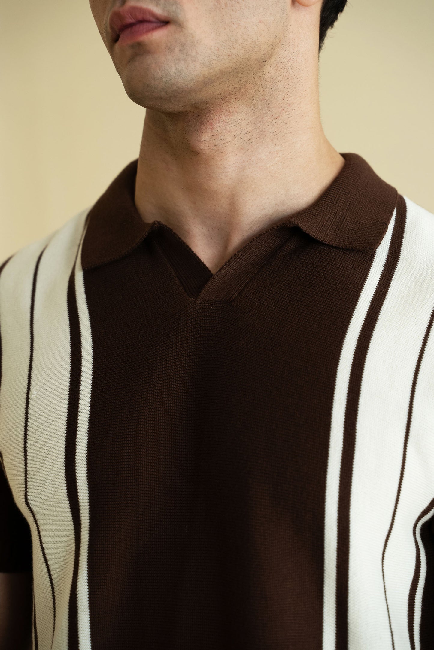 Striped Knitted Polo Shirt (KPS-16)