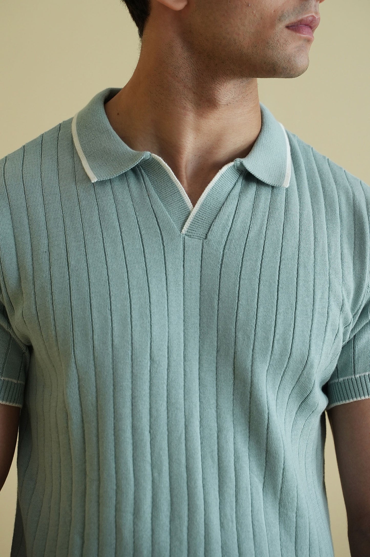 Drop Needle Knitted Polo Shirt (KPS-20)