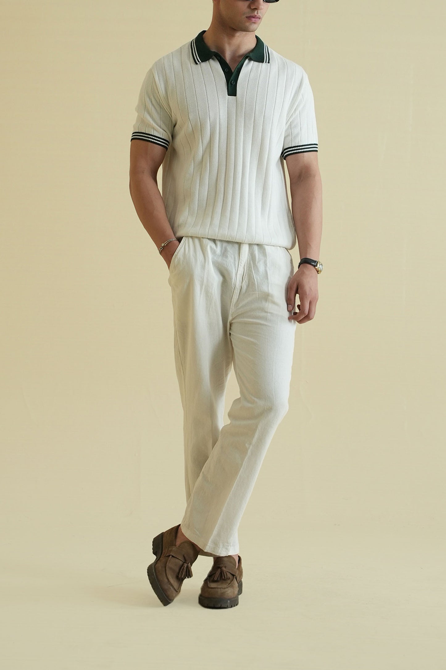 Drop Needle Knitted Polo Shirt (KPS-18)