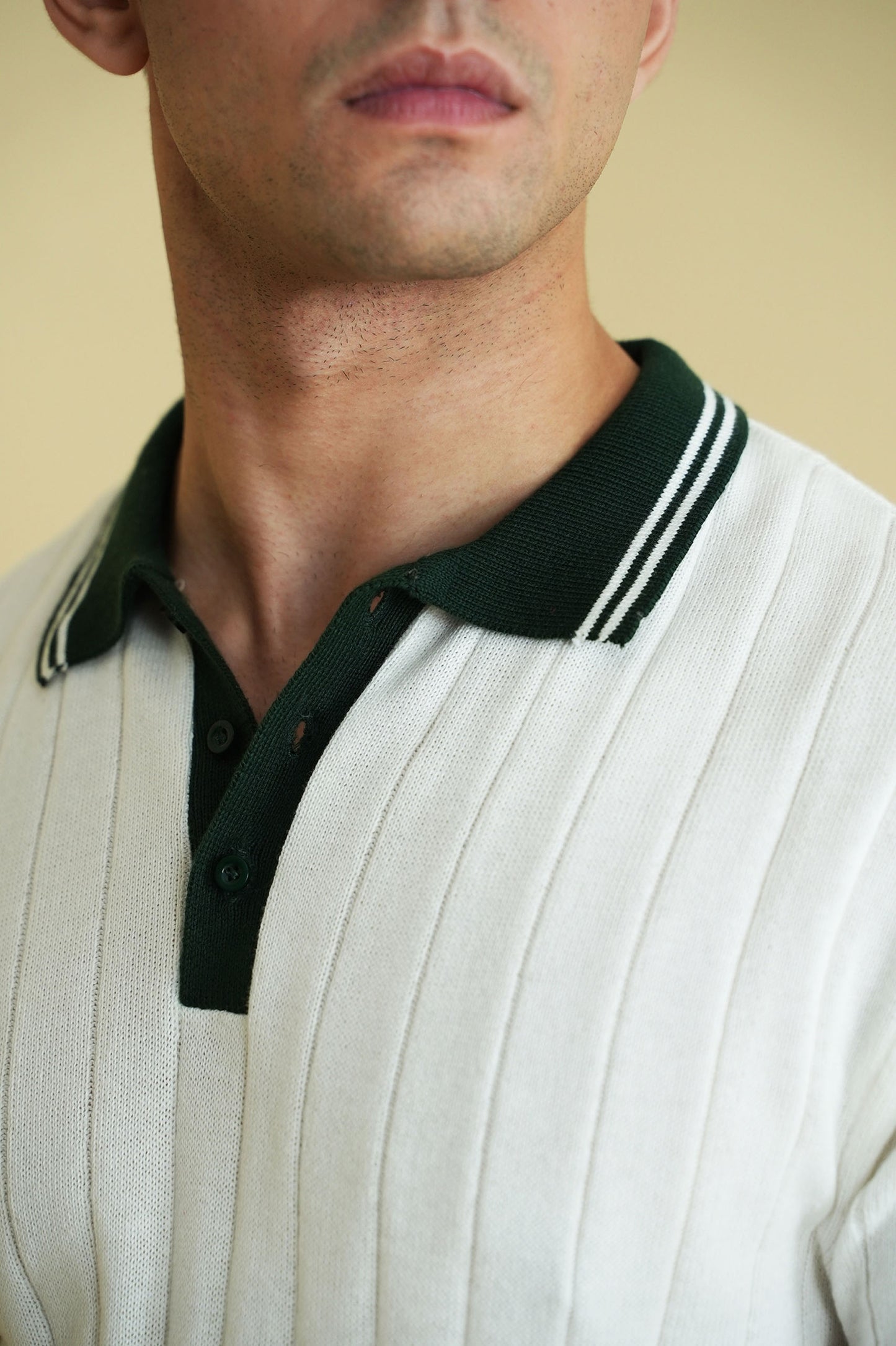 Drop Needle Knitted Polo Shirt (KPS-18)