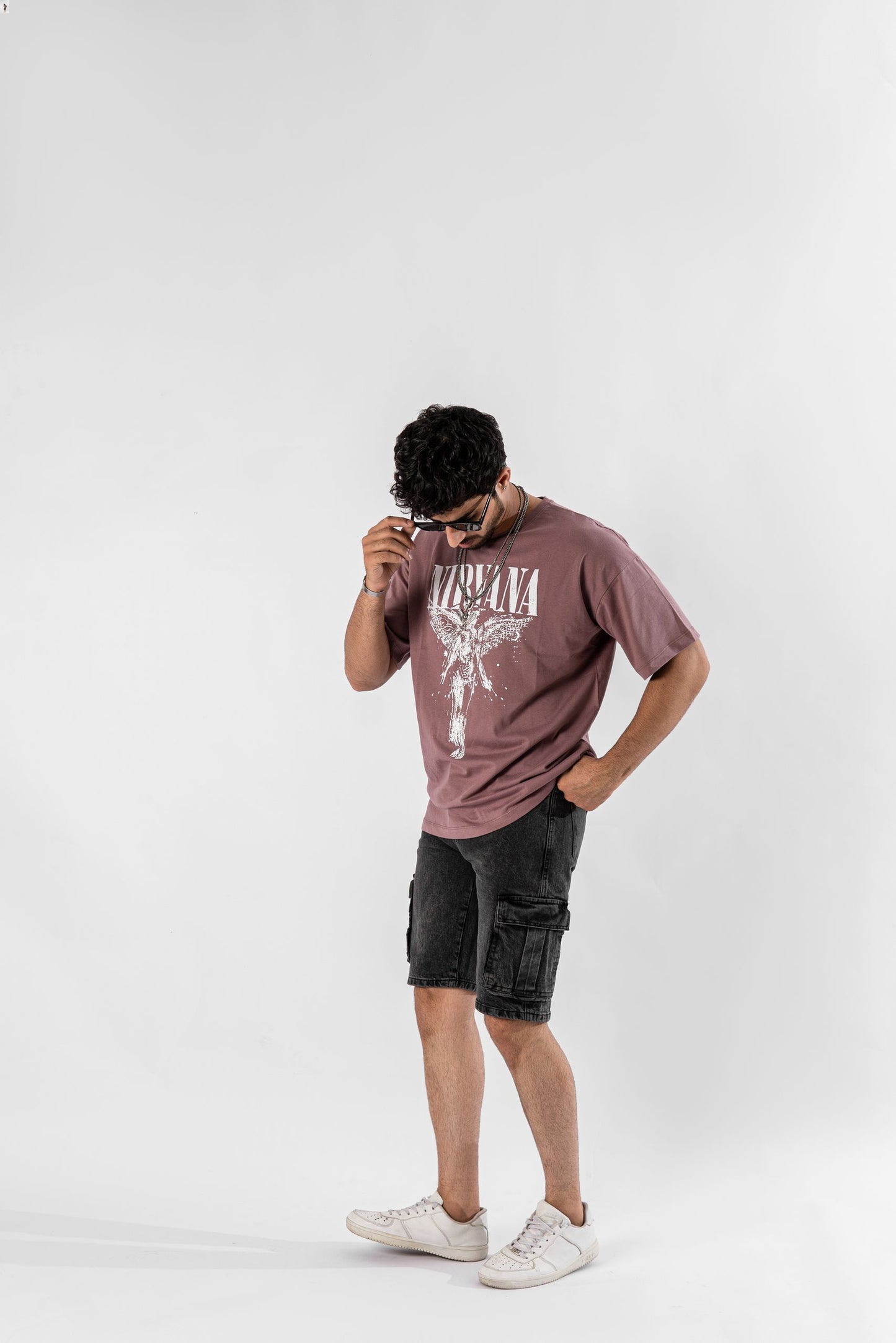 Black Denim Cargo Shorts
