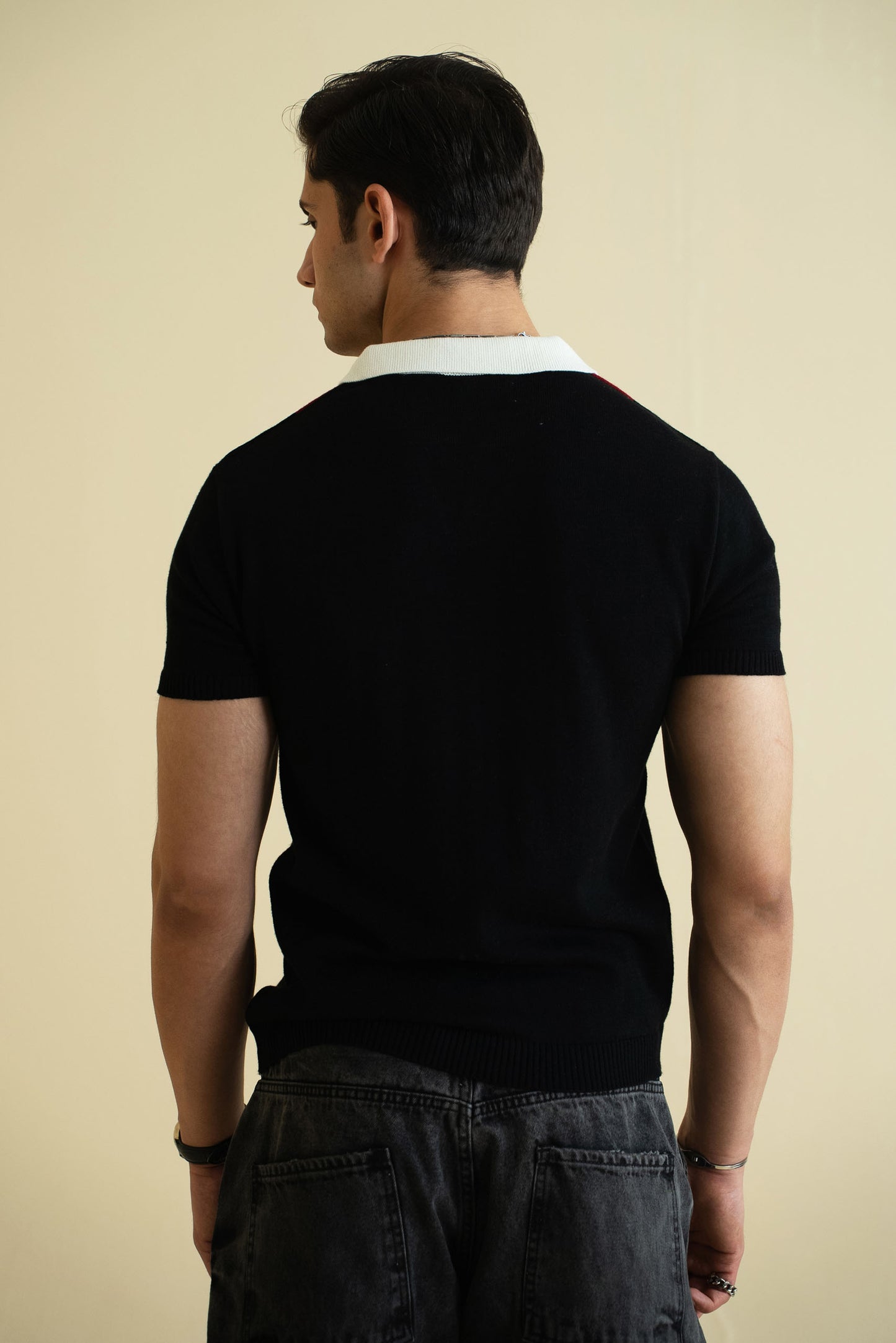 Striped Knitted Polo Shirt (KPS-17)