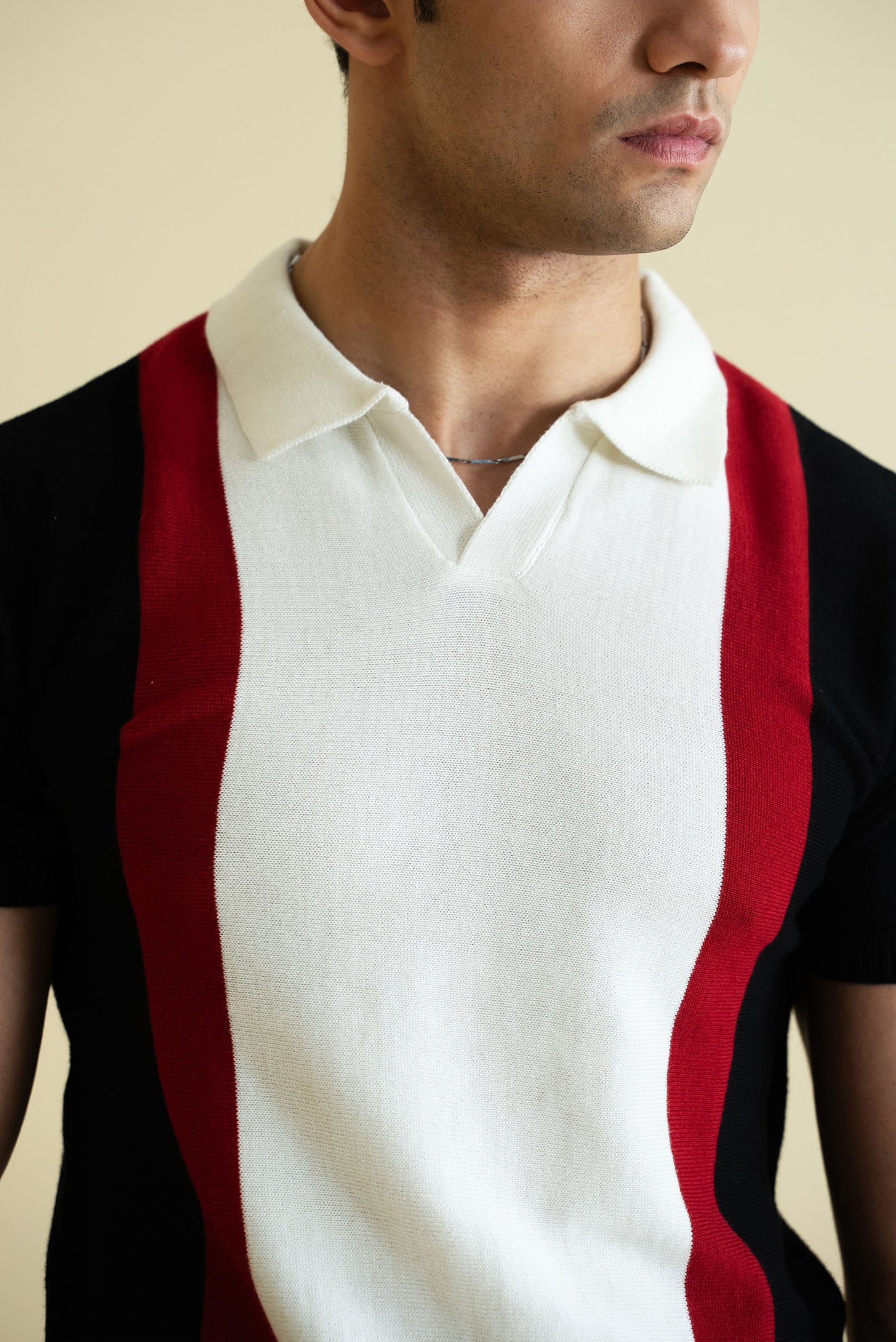 Striped Knitted Polo Shirt (KPS-17)