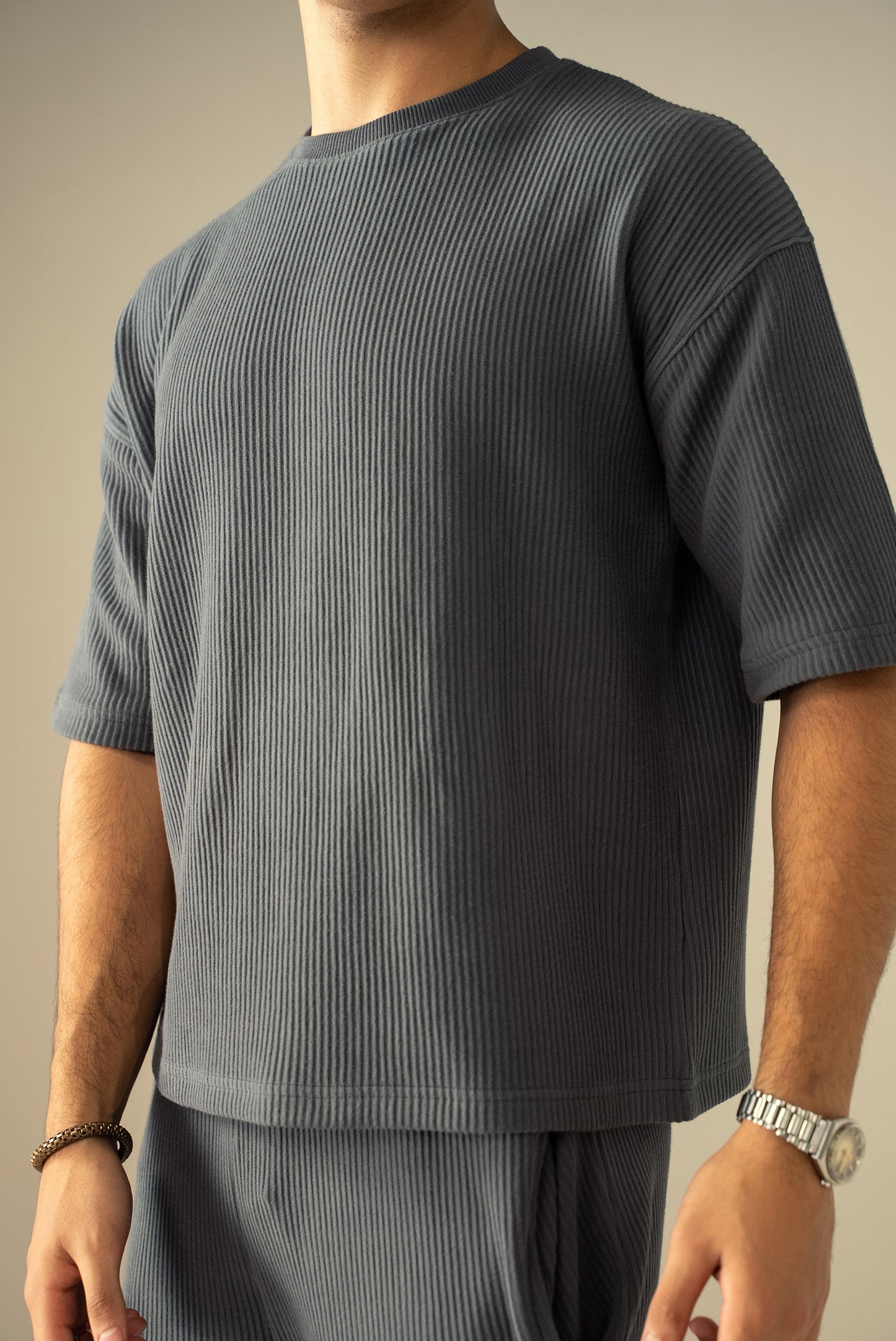 Ottoman Knit Textured T-Shirt (OST-03)