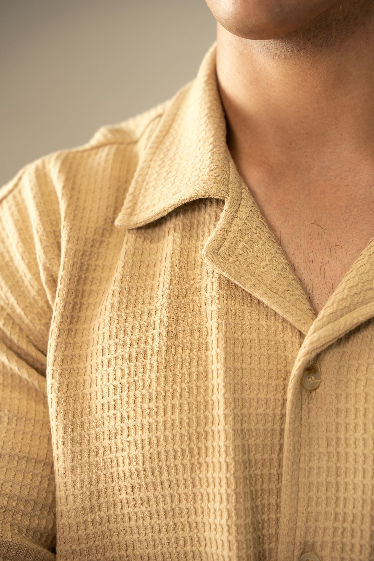 Waffle Knit Cuban Shirt (MBD-02)