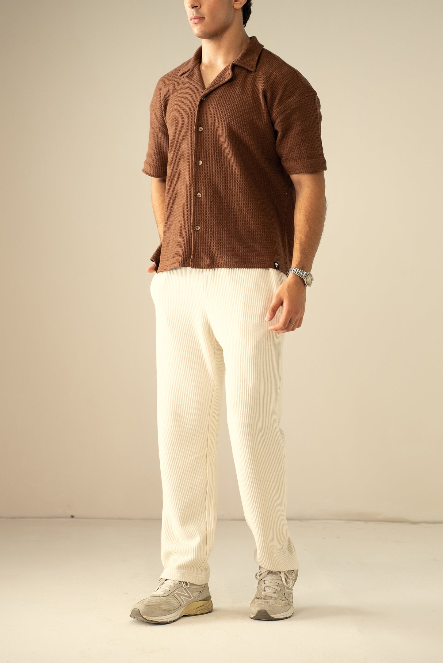 Waffle Knit Cuban Shirt (MBD-01)