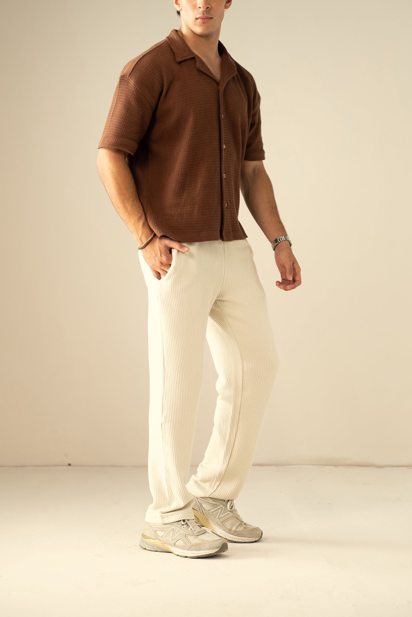 Waffle Knit Cuban Shirt (MBD-01)