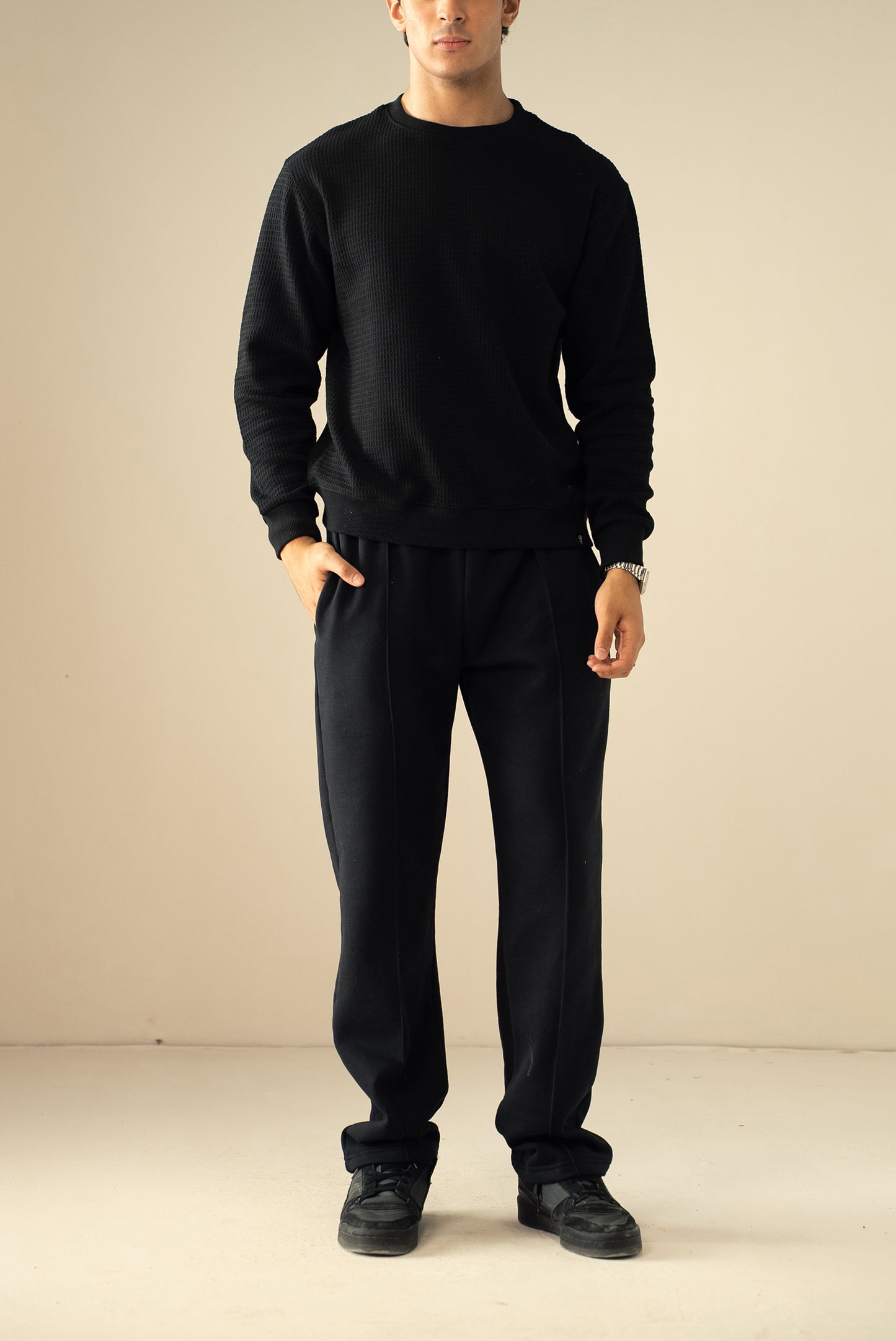 Waffle Knit Sweatshirt (MSS-02)