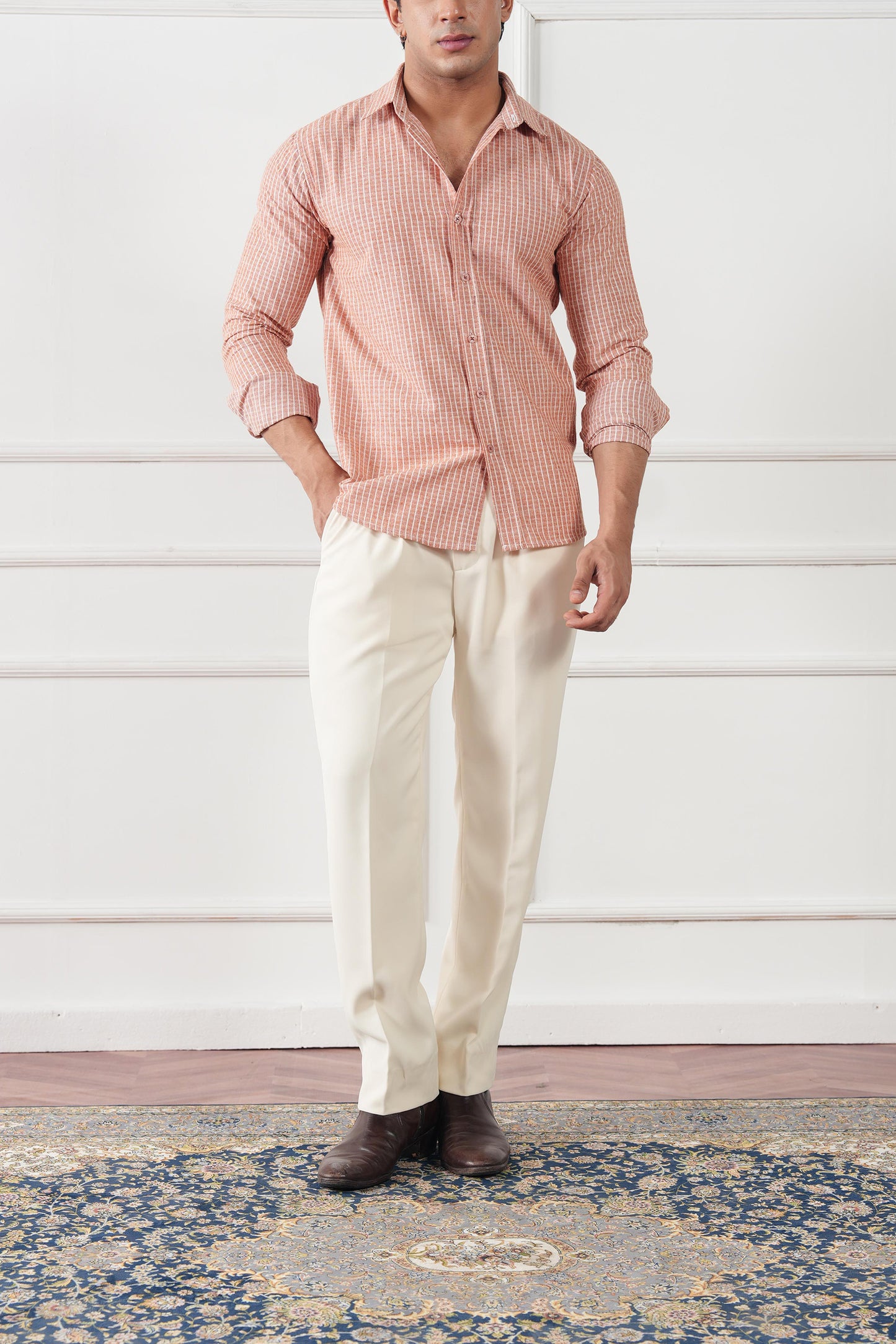 Striped Regular Fit Shirt (MCS-04)