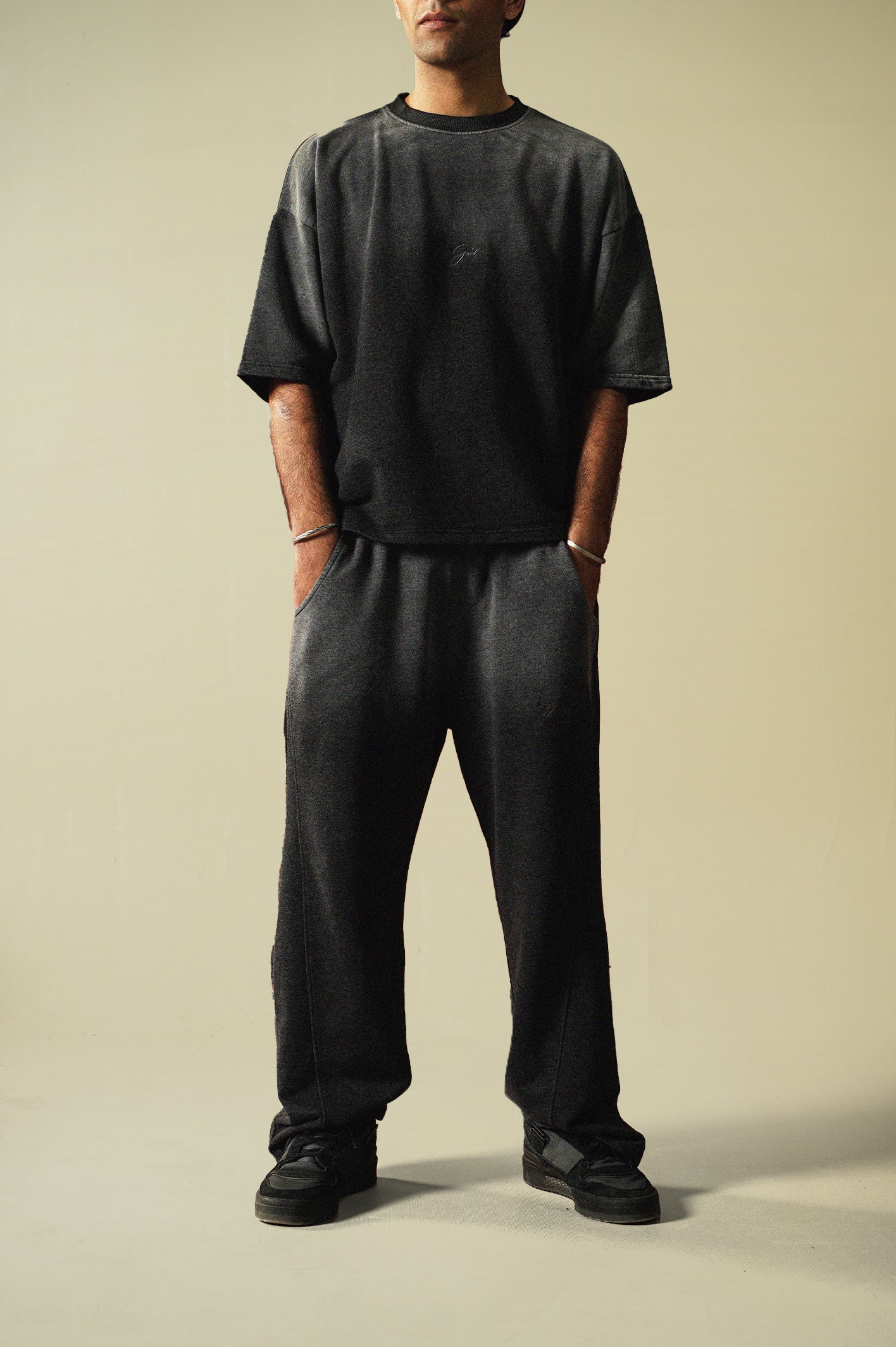 Gradient Washed Cropped Heavyweight T-Shirt