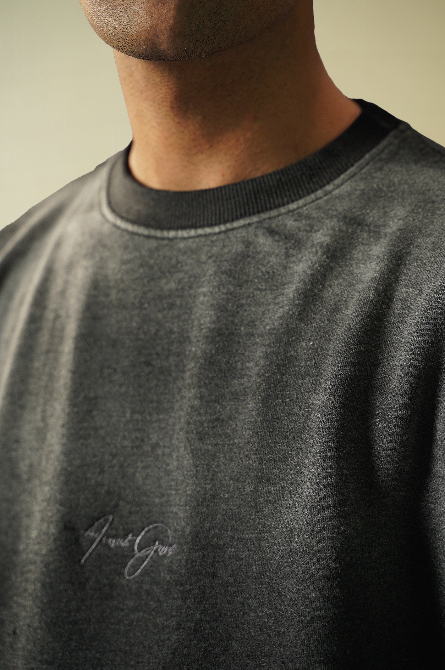 Gradient Washed Cropped Heavyweight T-Shirt