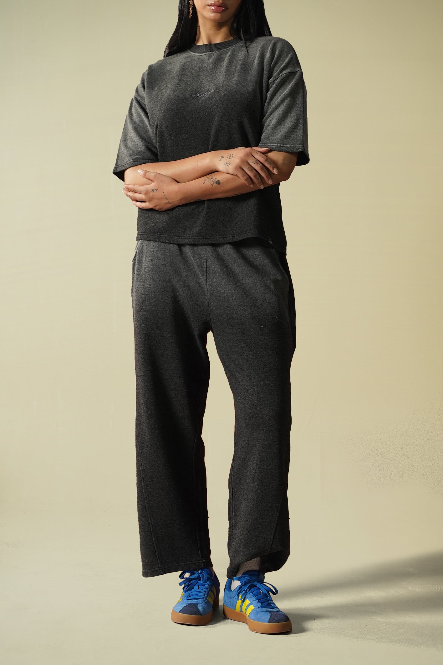 Gradient Washed Cropped Heavyweight T-Shirt