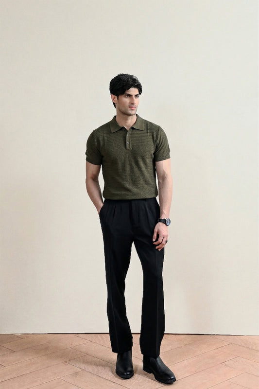 Textured Knit Polo Shirt (MKP-18)