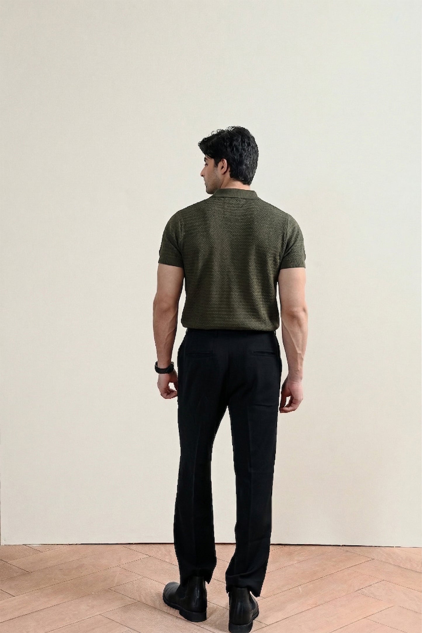 Textured Knit Polo Shirt (MKP-18)