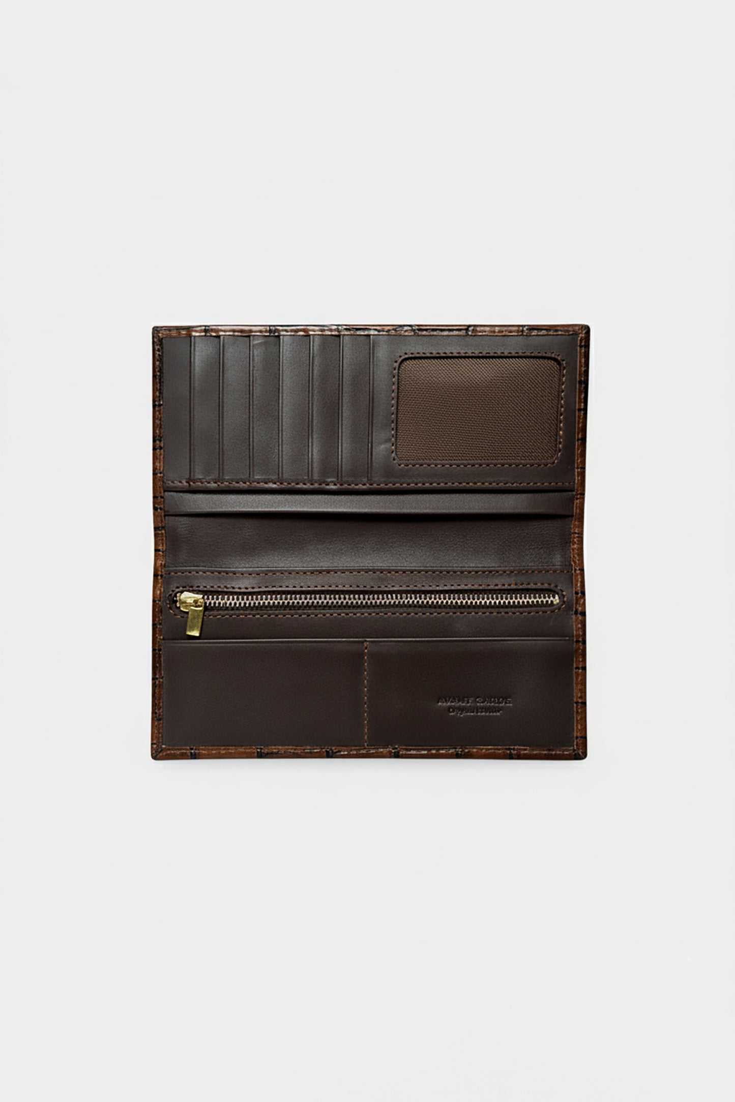 Croc Textured Leather Long Wallet (LW-01)