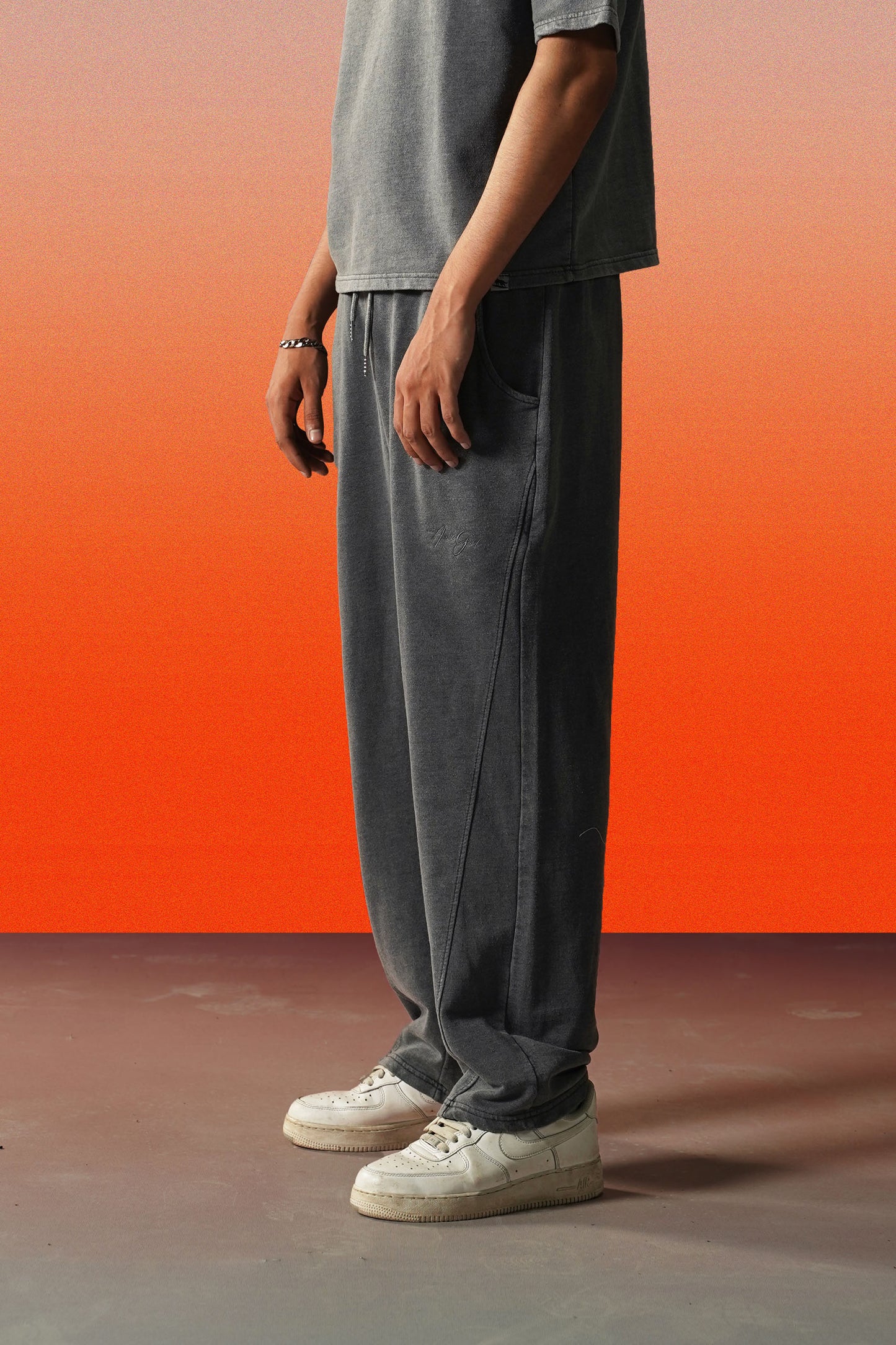 Acid Washed Relaxed Fit Heavyweight Trouser