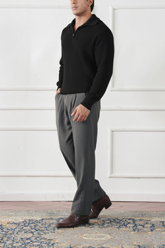 Quarter Zip Knit Sweater (MKZ-05)