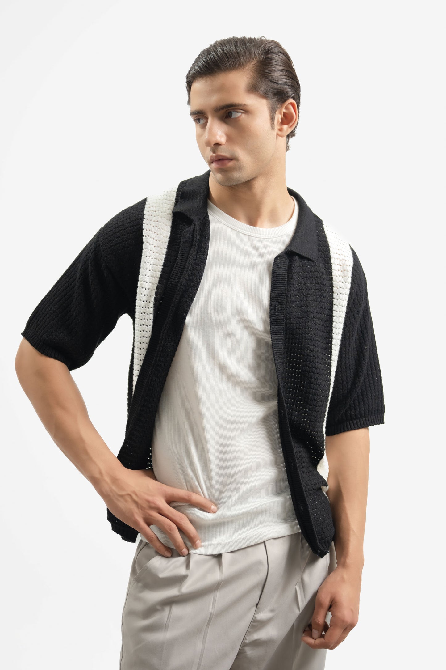 Crochet Knitted Button Down Shirt (KBD-05)