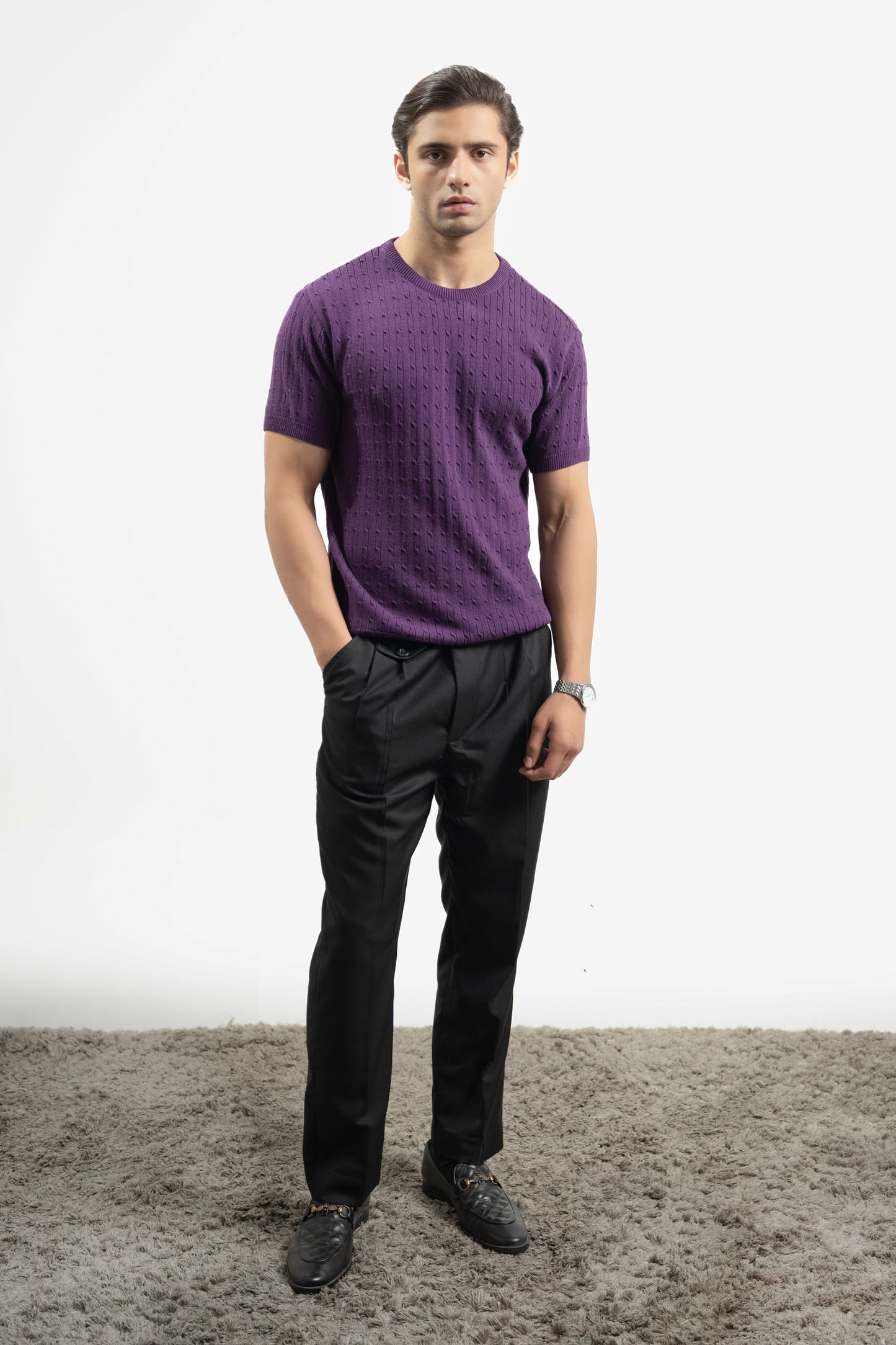 Pleated Gurkha Pant - Black