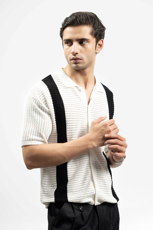 Crochet Knitted Button Down Shirt (KBD-04)