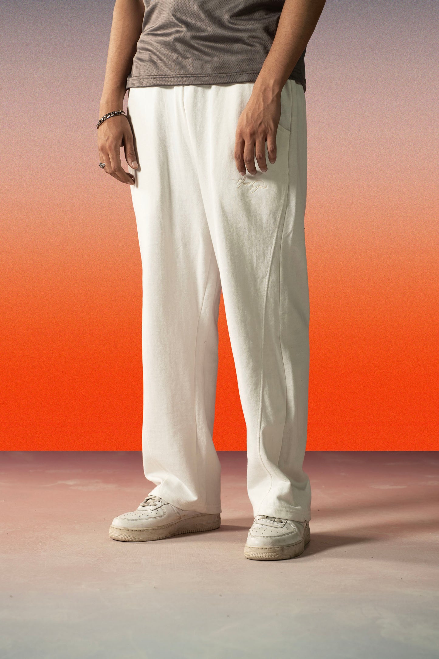 Cream Relaxed Fit Heavyweight Trouser