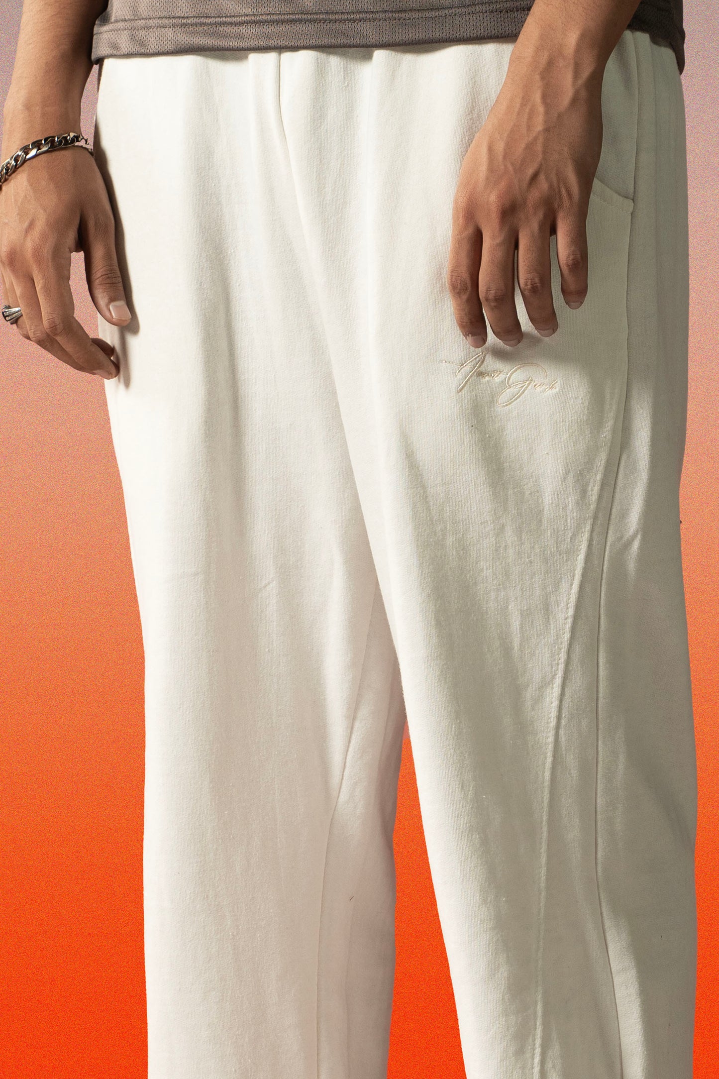 Cream Relaxed Fit Heavyweight Trouser