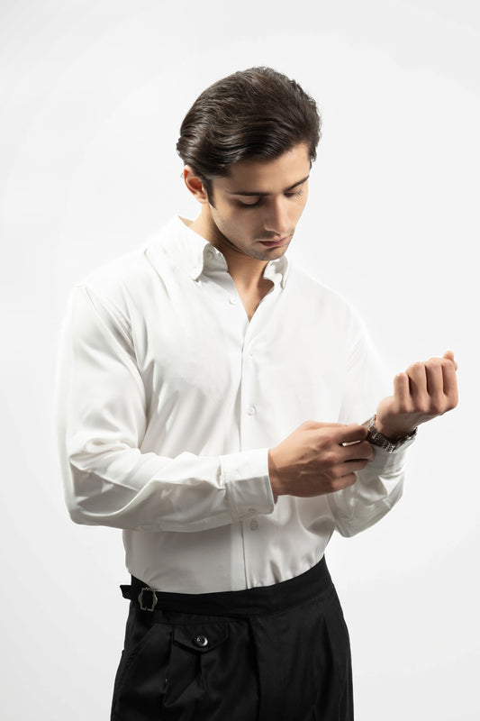 Textured Button Down Shirt - Full Sleeve (MDS-08)